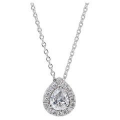 Stunning 18K White Gold Pendant with 0.6ct total carat Brilliant Diamond Stunning 18K White Gold Pendant with 0.6ct total carat Brilliant Diamond