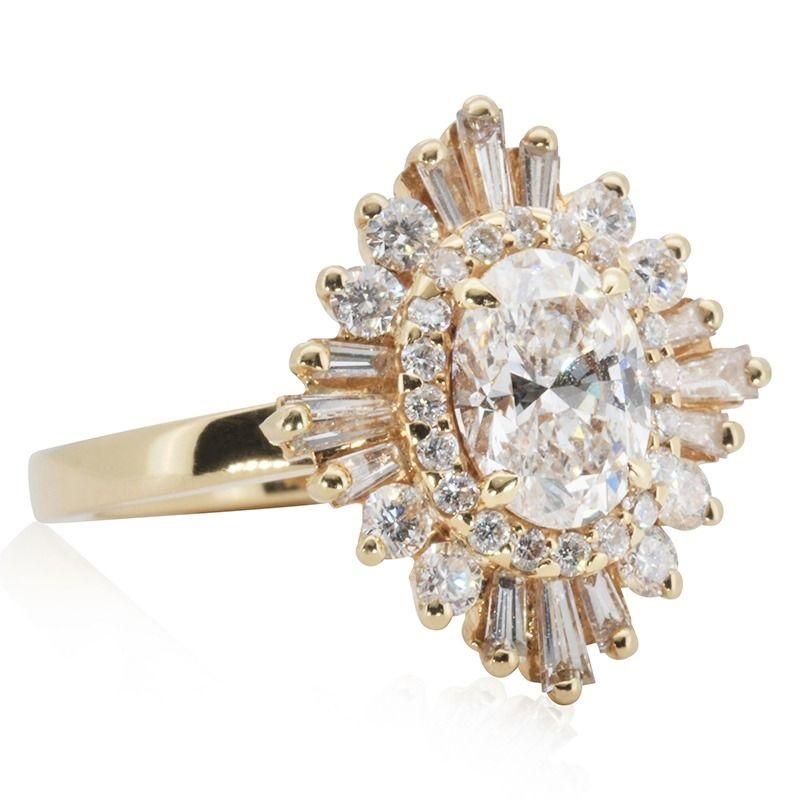 Atemberaubender Ring aus 18 Karat Weigold mit 0,94 Karat natrlichen Diamanten, GIA-Zertifikat im Zustand „Neu“ in רמת גן, IL