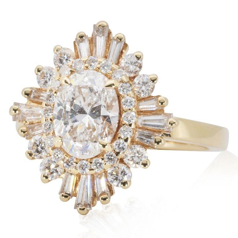Women's Stunning 18K White Gold Ring with 0.94 Carat Natural Diamonds, GIA Certificate