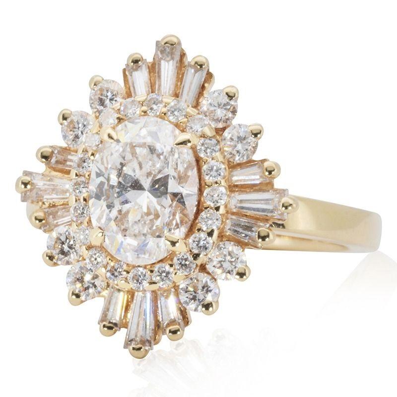 Atemberaubender Ring aus 18 Karat Weigold mit 0,94 Karat natrlichen Diamanten, GIA-Zertifikat Damen