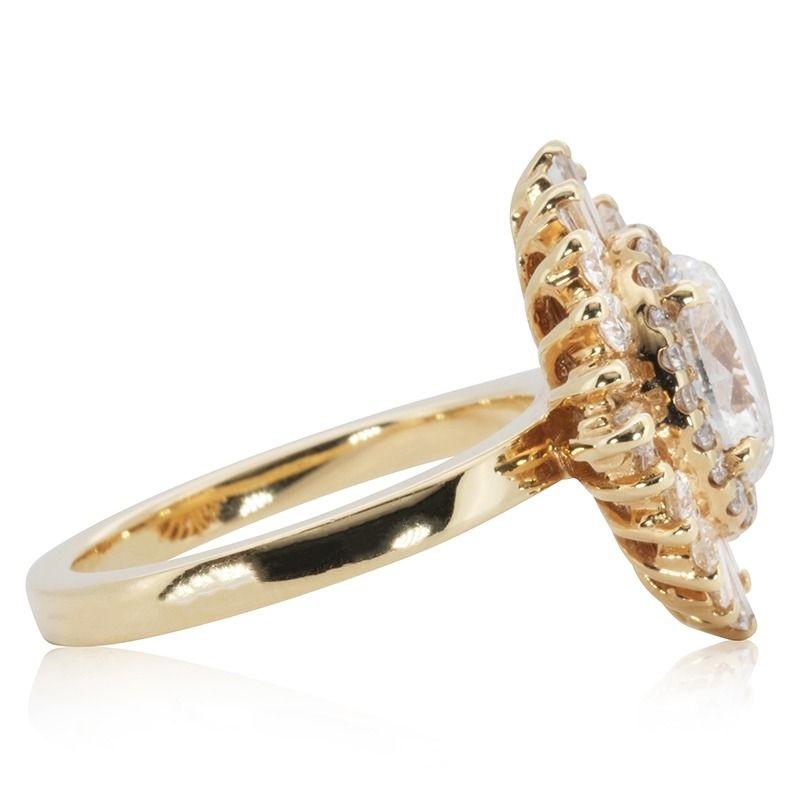 Atemberaubender Ring aus 18 Karat Weigold mit 0,94 Karat natrlichen Diamanten, GIA-Zertifikat 1