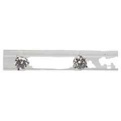 Stunning 18k White Gold Stud Earrings with 0.80 Natural Diamonds, IGI cert