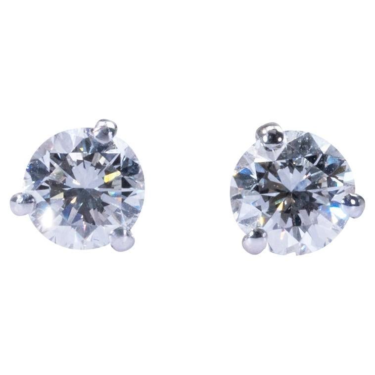 9ct White Gold 0.50ct Diamond Stud Earrings main image 1
