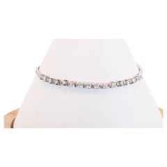 Stunning 18k White Gold Tennis Bracelet with 0.24ct Natural Diamonds