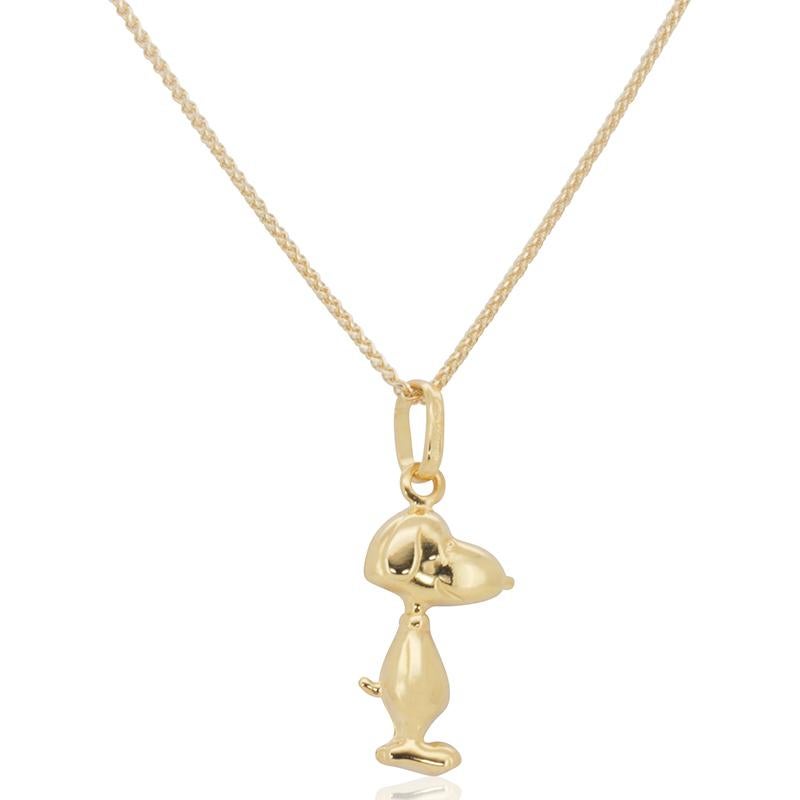 A beautiful snoopy necklace made of 18k yellow gold with a high-quality polish. It comes with a fancy jewelry box.

sku: SN-YG-162217

jewelry weight: 1.10 g