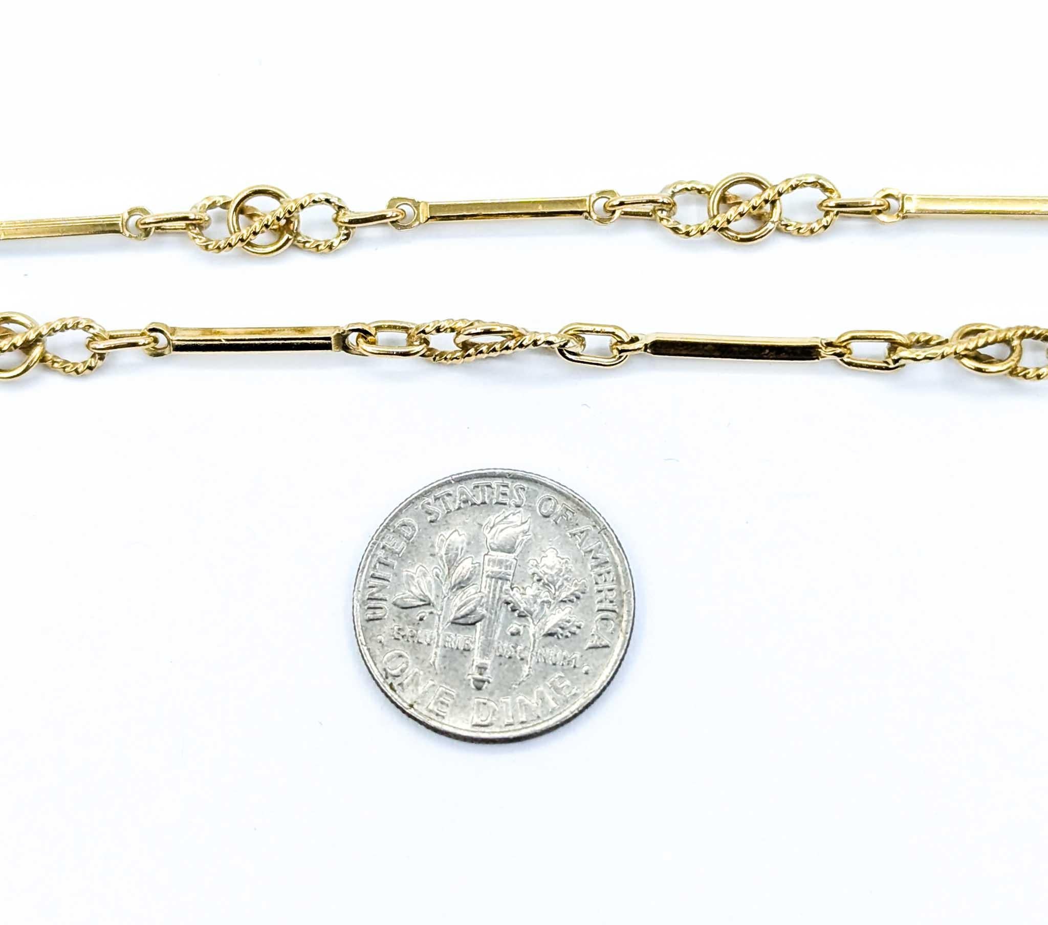 Retro Stunning 18k Yellow Gold Vintage Necklace/FOB