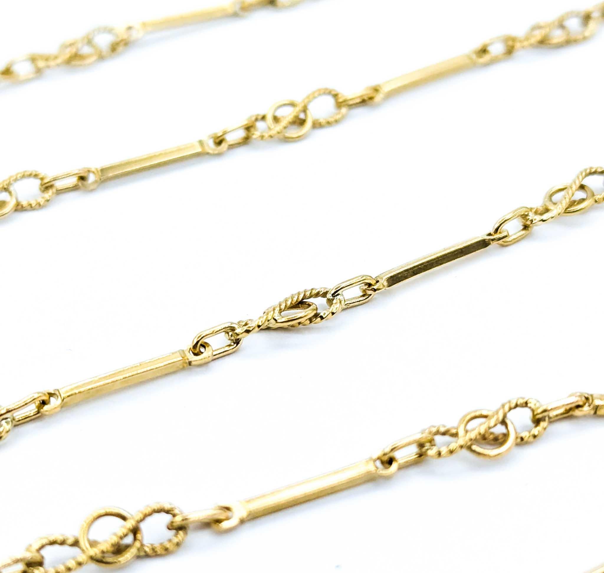 Stunning 18k Yellow Gold Vintage Necklace/FOB 1