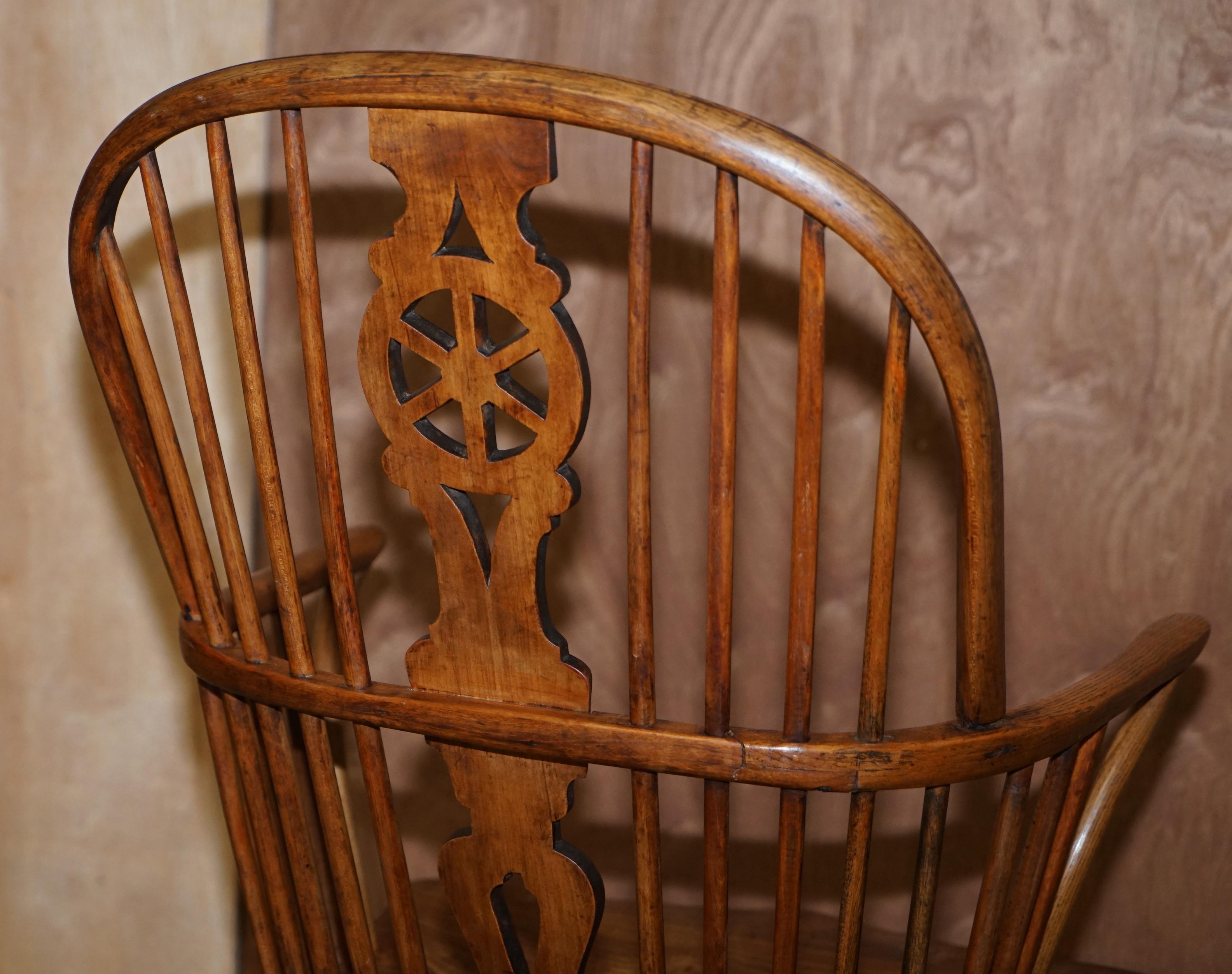 STUNNING 18TH CENTURY ASH ELM 1788 DATED GEORGE III WINDSOR STiCK BACK ARMCHAIR 10