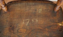 STUNNING 18TH CENTURY ASH ELM 1788 datiert GEORGE III WINDSOR STiCK BACK ARMCHAIR