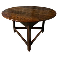Stunning 18th Century Georgian Antique Solid Oak Cricket Table