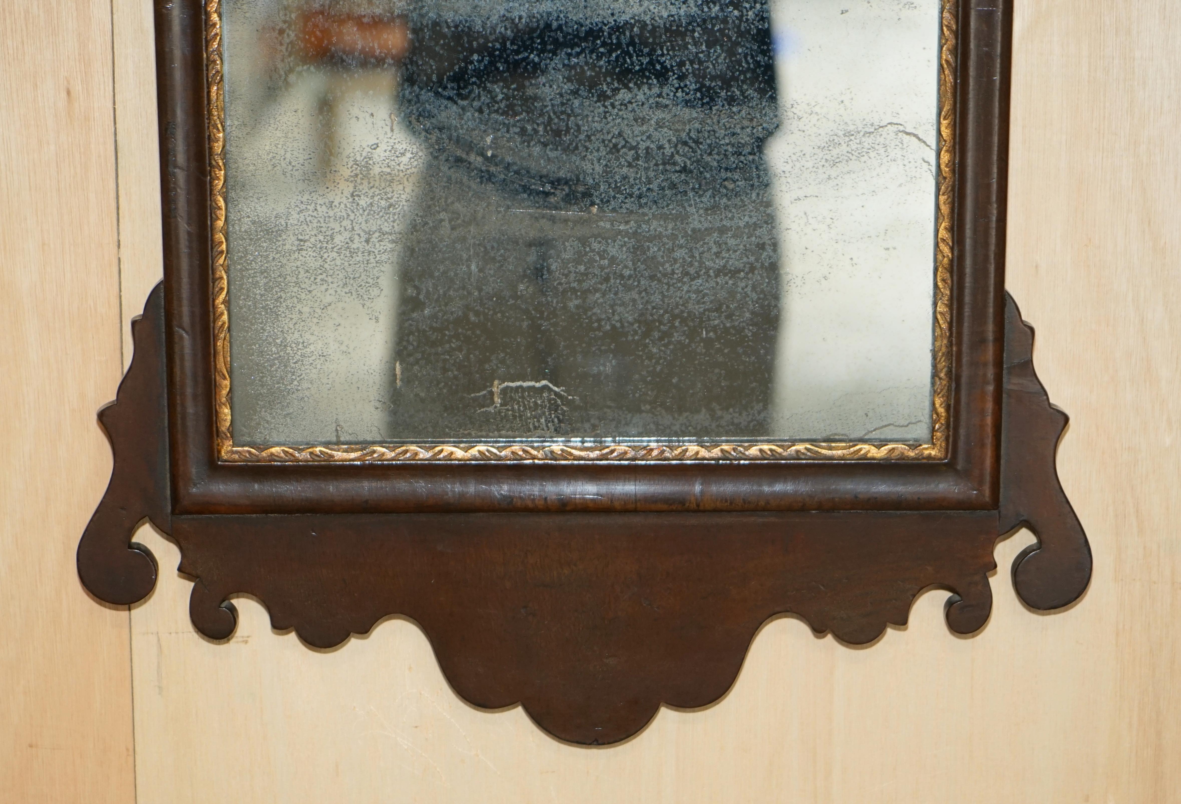 STUNNING 18TH CENTURY GEORGIAN STYLE MIRROR CiRCA 1880 GILTWOOD PHOENIX TO TOP For Sale 9