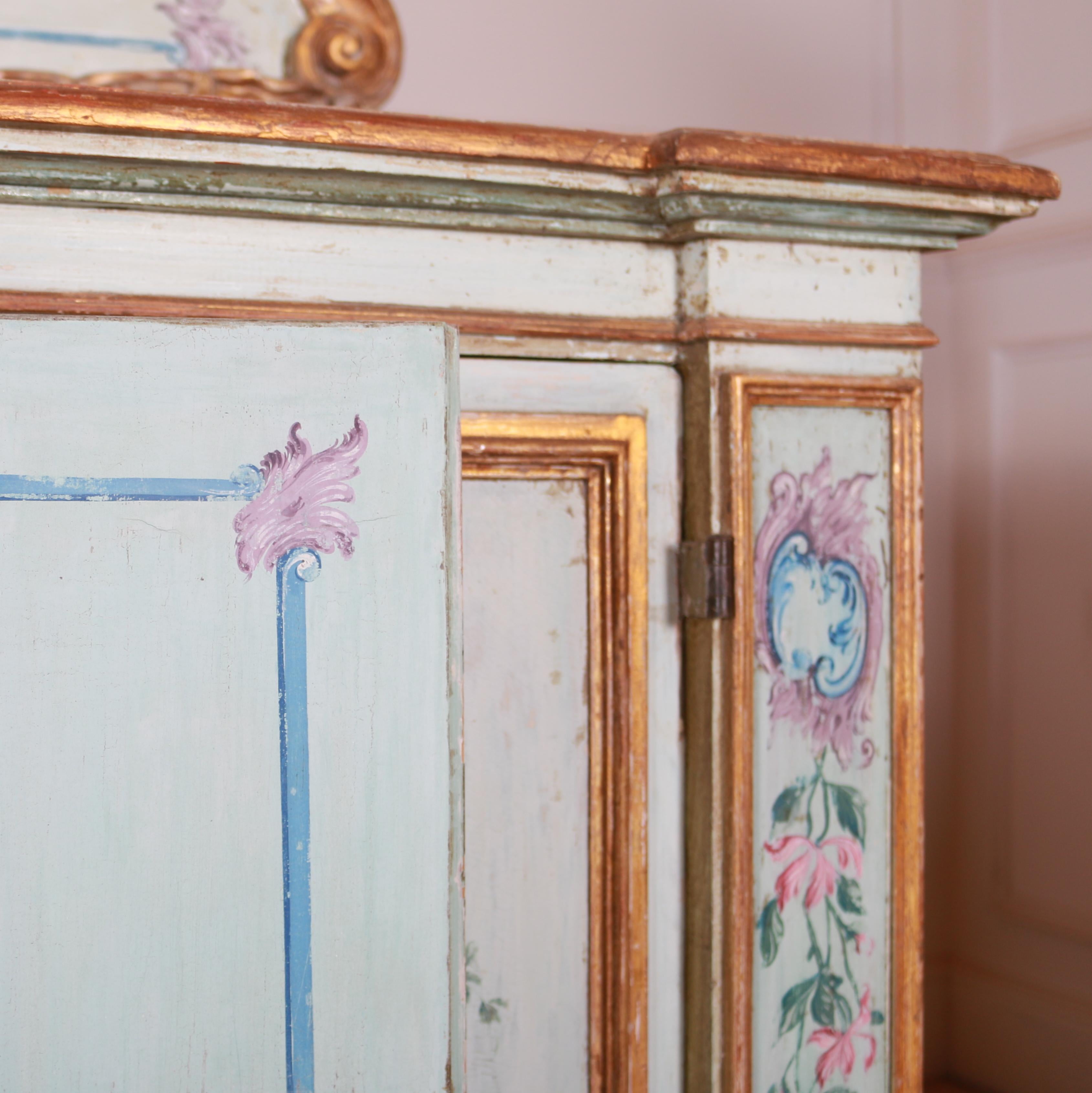 Stunning 18th Century Original Painted Italian Sideboard For Sale 10