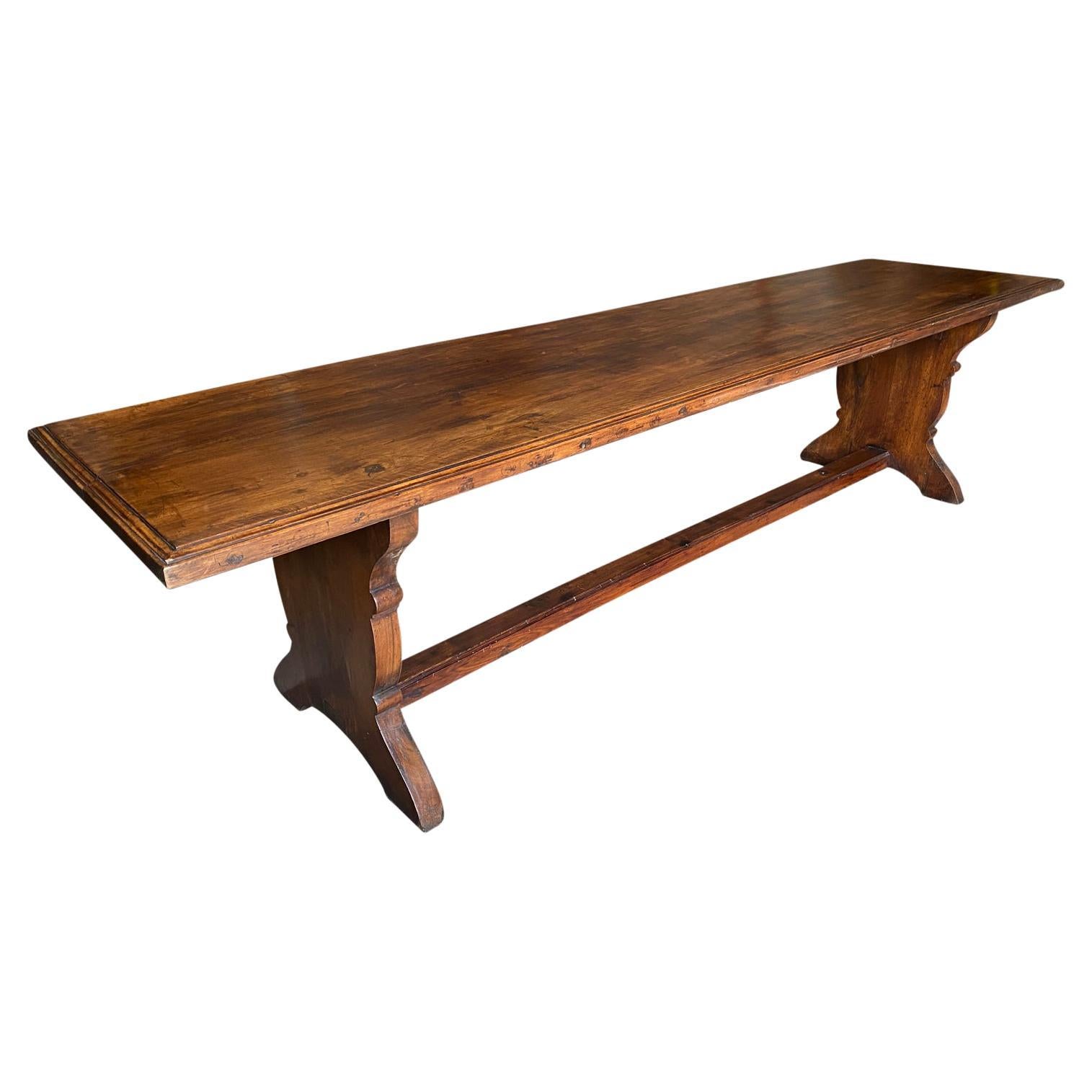 Unusual Long Farm Table For Sale at 1stDibs
