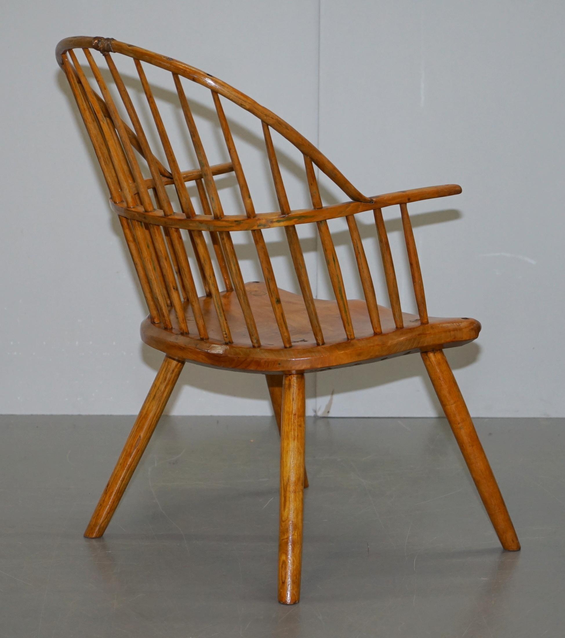 Atemberaubender Windsor-Sessel aus Eibenholz im Primate-Design aus dem 18. Jahrhundert im Angebot 9