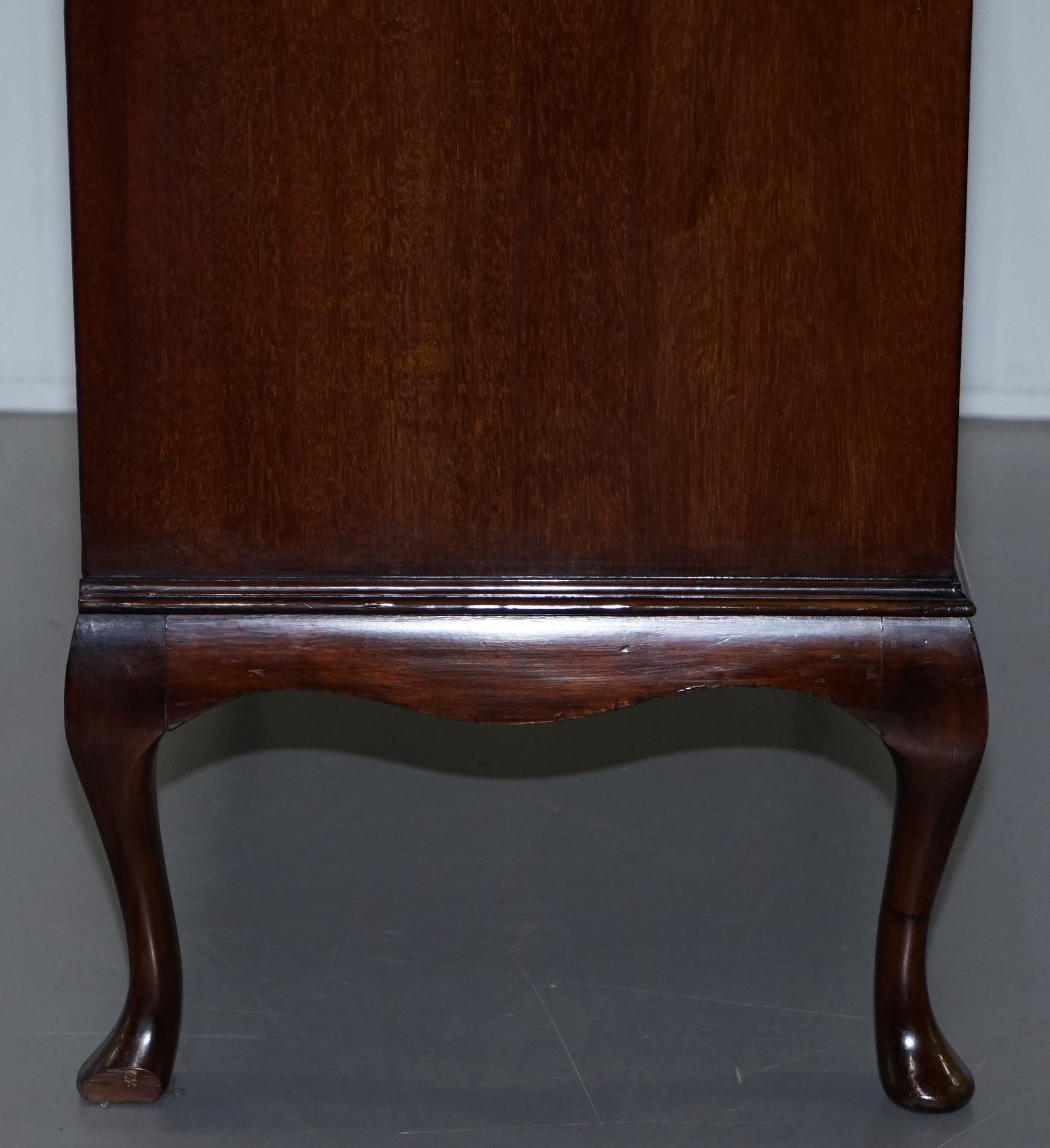 Stunning 1900 Hardwood Chippendale Drop Front Bureau Desk Lovely Timber Patina 6