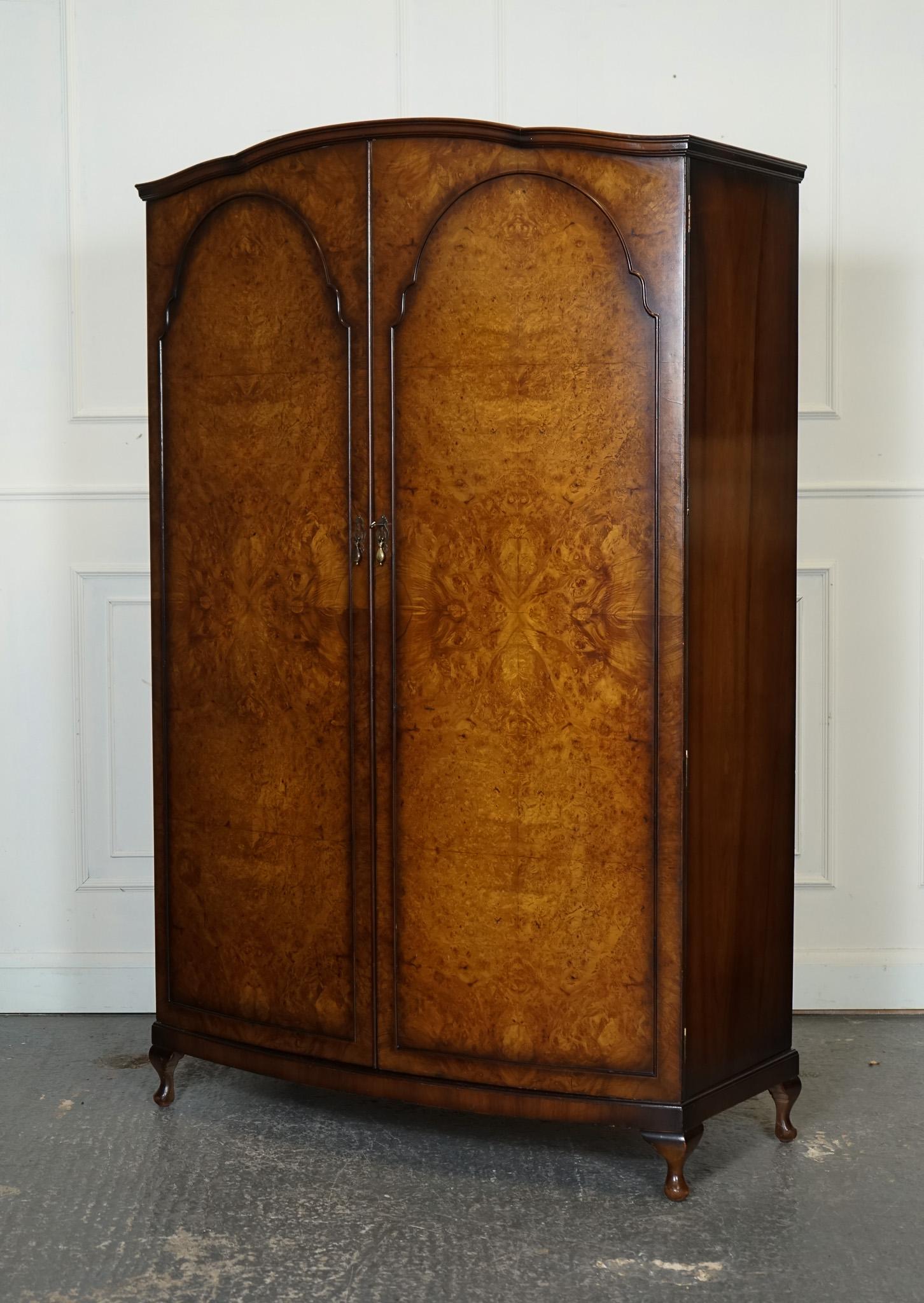 Antiques of London



We are delighted to offer for sale this Maple & Co London Burr Walnut Double Wardrobe from the 1920s.

 A truly stunning and luxurious piece of furniture. This wardrobe exudes elegance and sophistication with its exquisite burr