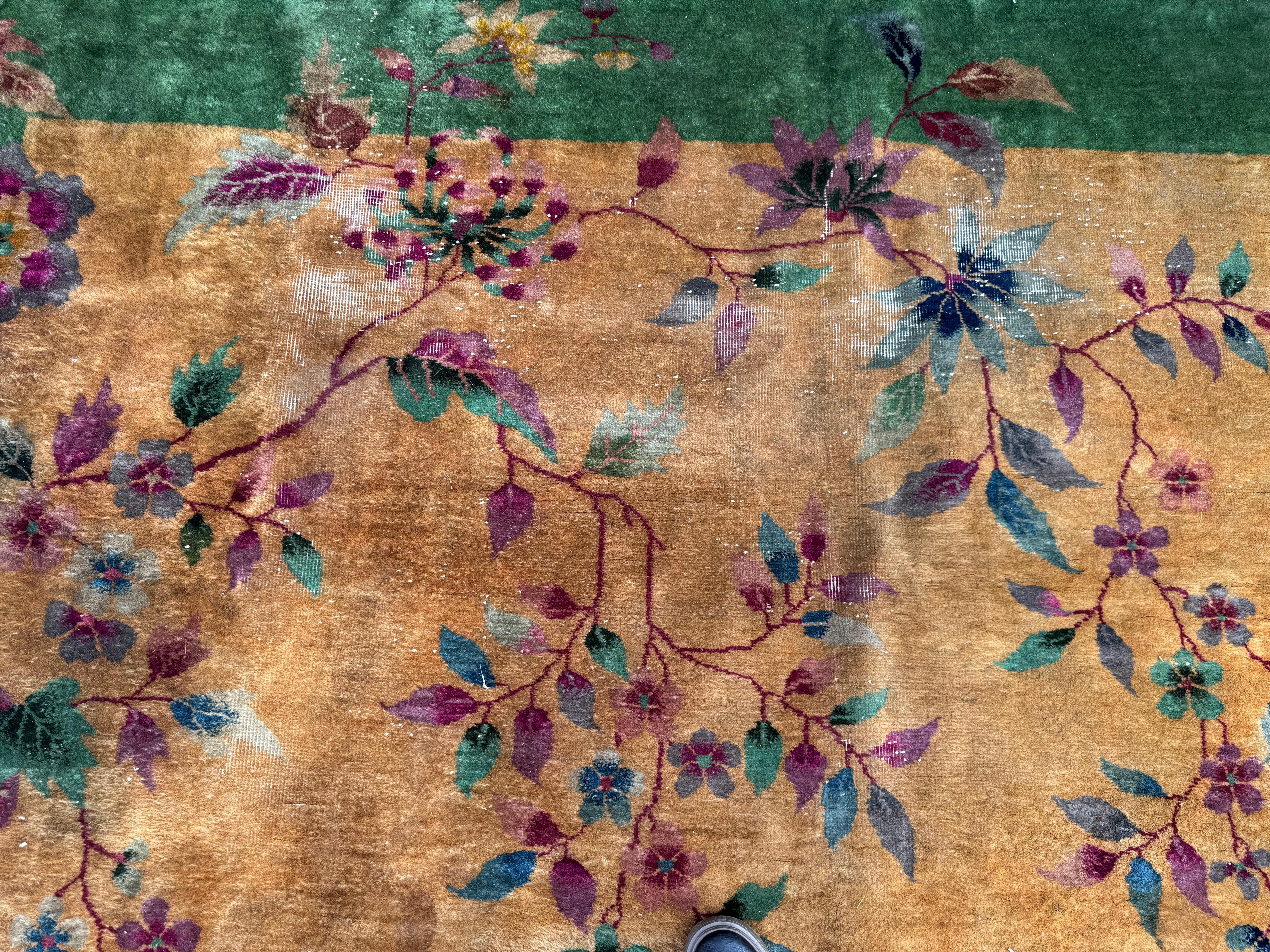 Stunning 1920s / 30s Chinese Art Deco Carpet , Nichols Workshop For Sale 4