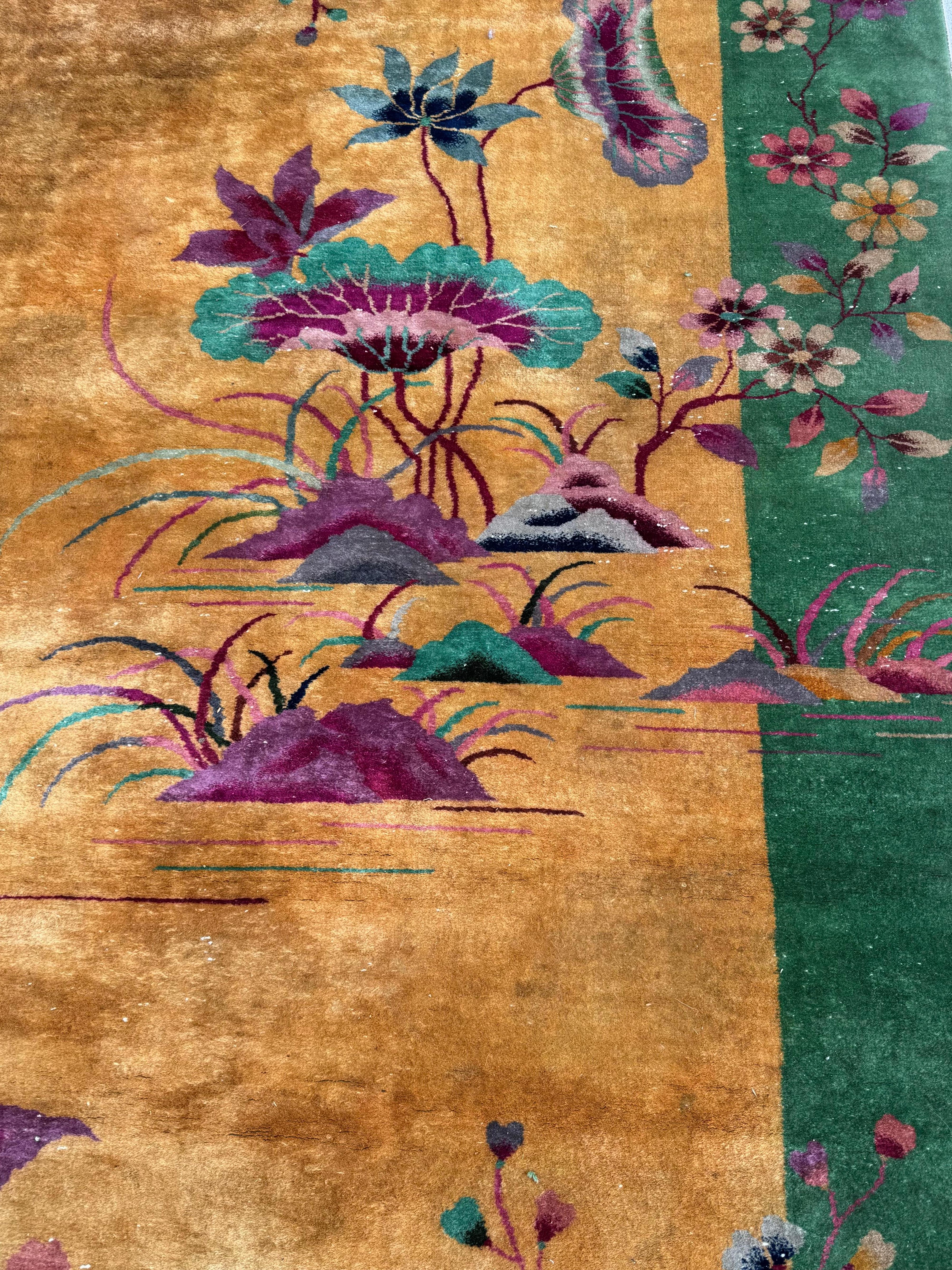 Stunning 1920s / 30s Chinese Art Deco Carpet , Nichols Workshop For Sale 5