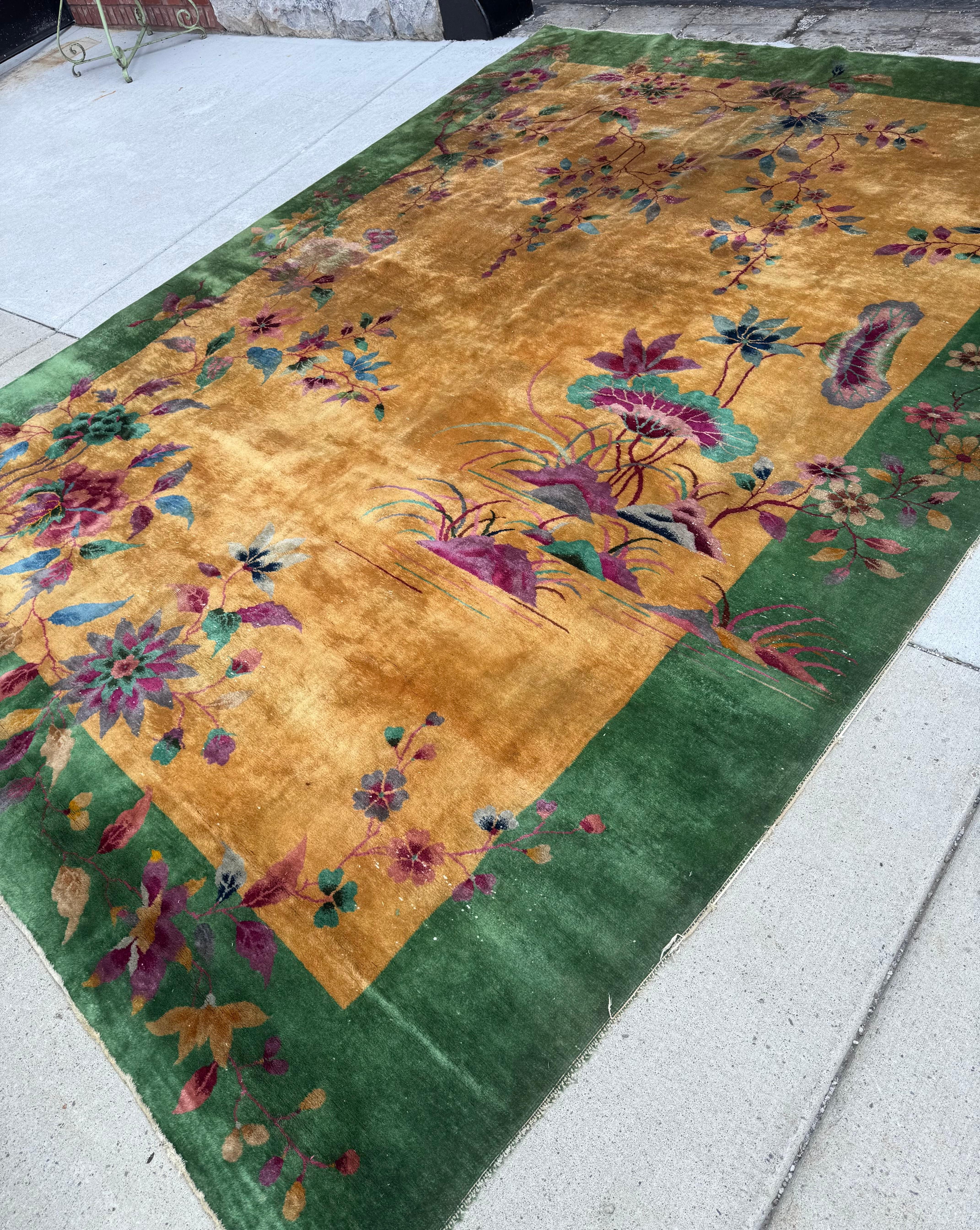Stunning 1920s / 30s Chinese Art Deco Carpet , Nichols Workshop For Sale 6