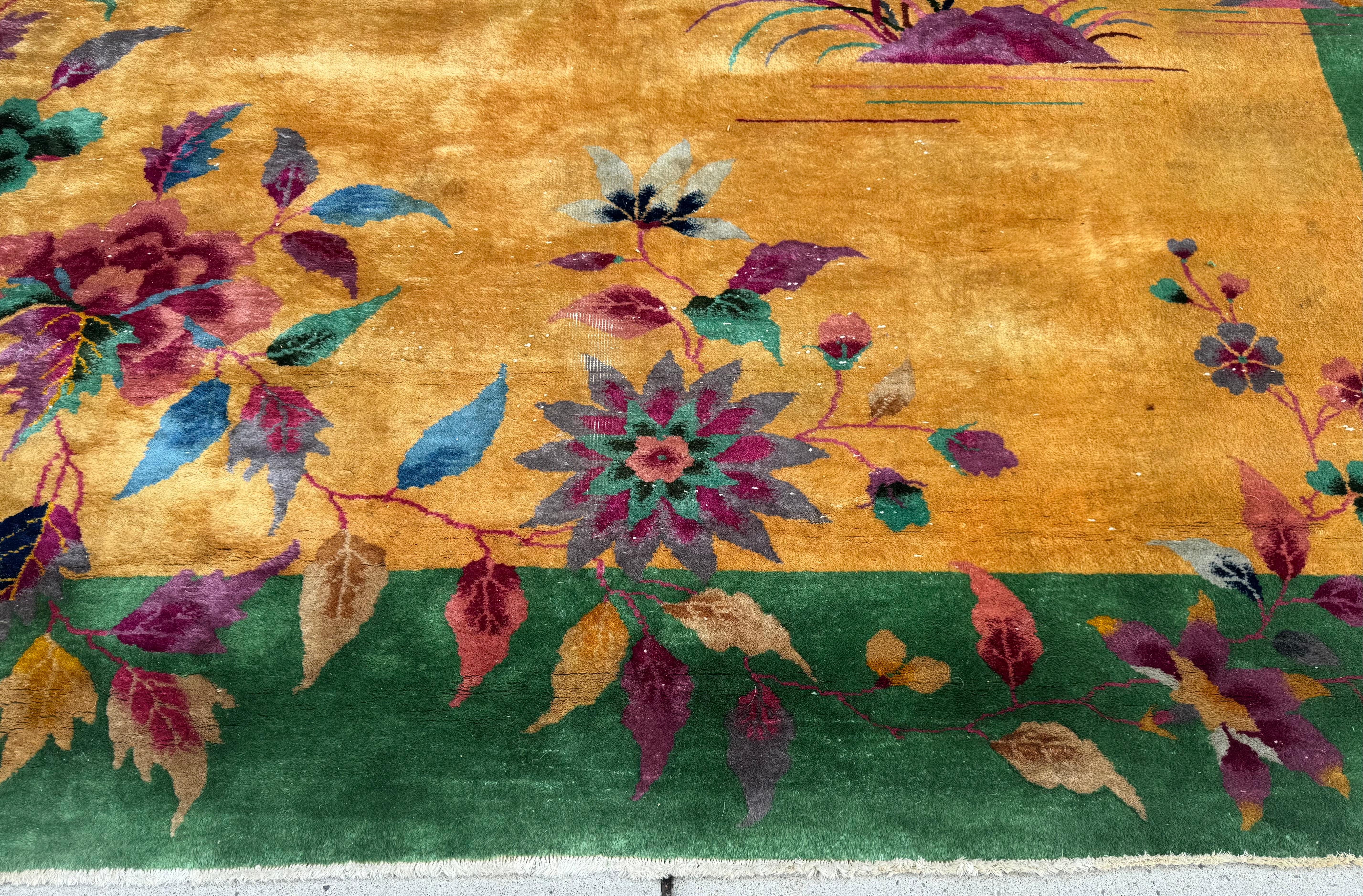 Stunning 1920s / 30s Chinese Art Deco Carpet , Nichols Workshop For Sale 1