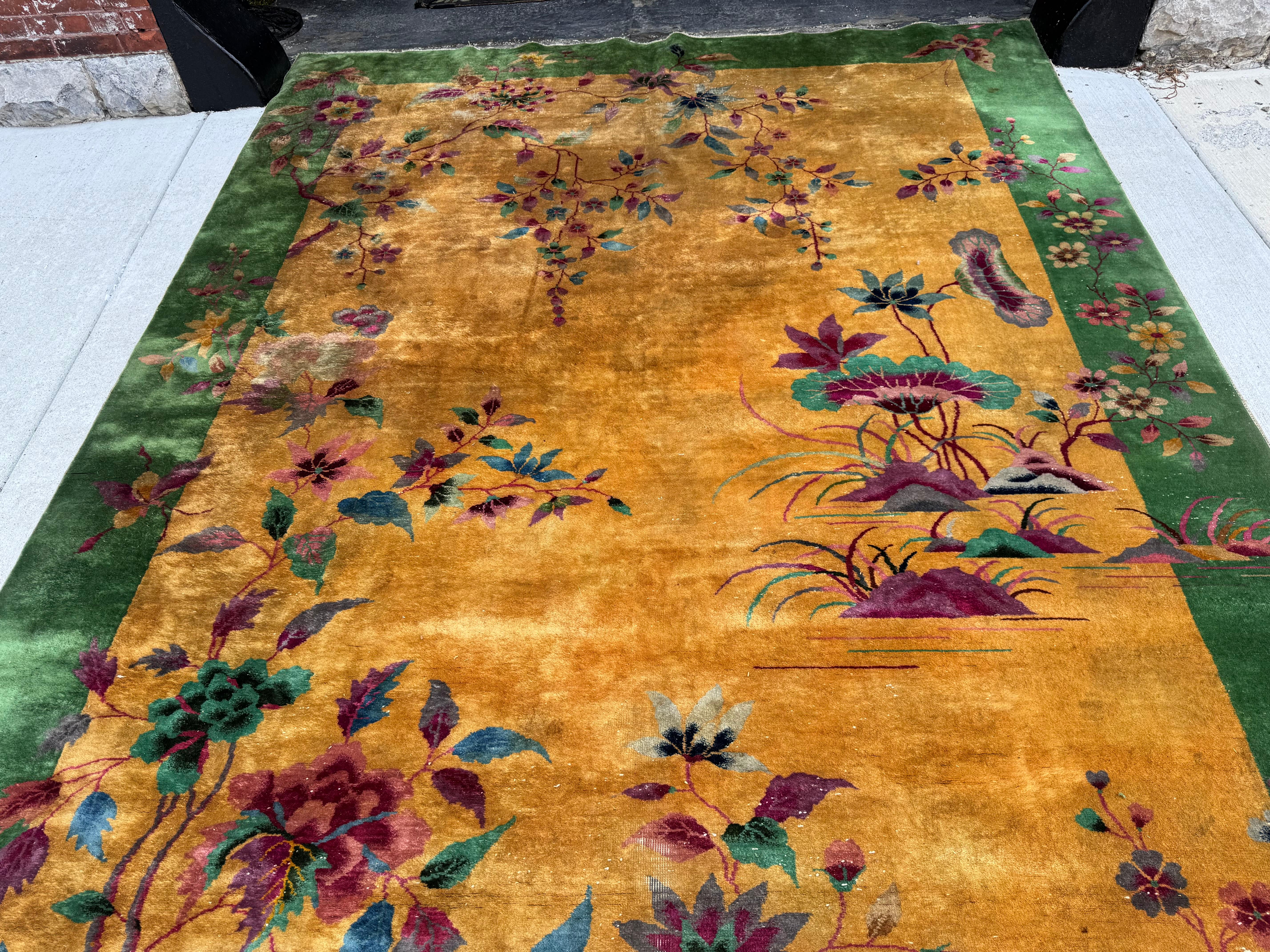 Stunning 1920s / 30s Chinese Art Deco Carpet , Nichols Workshop For Sale 2