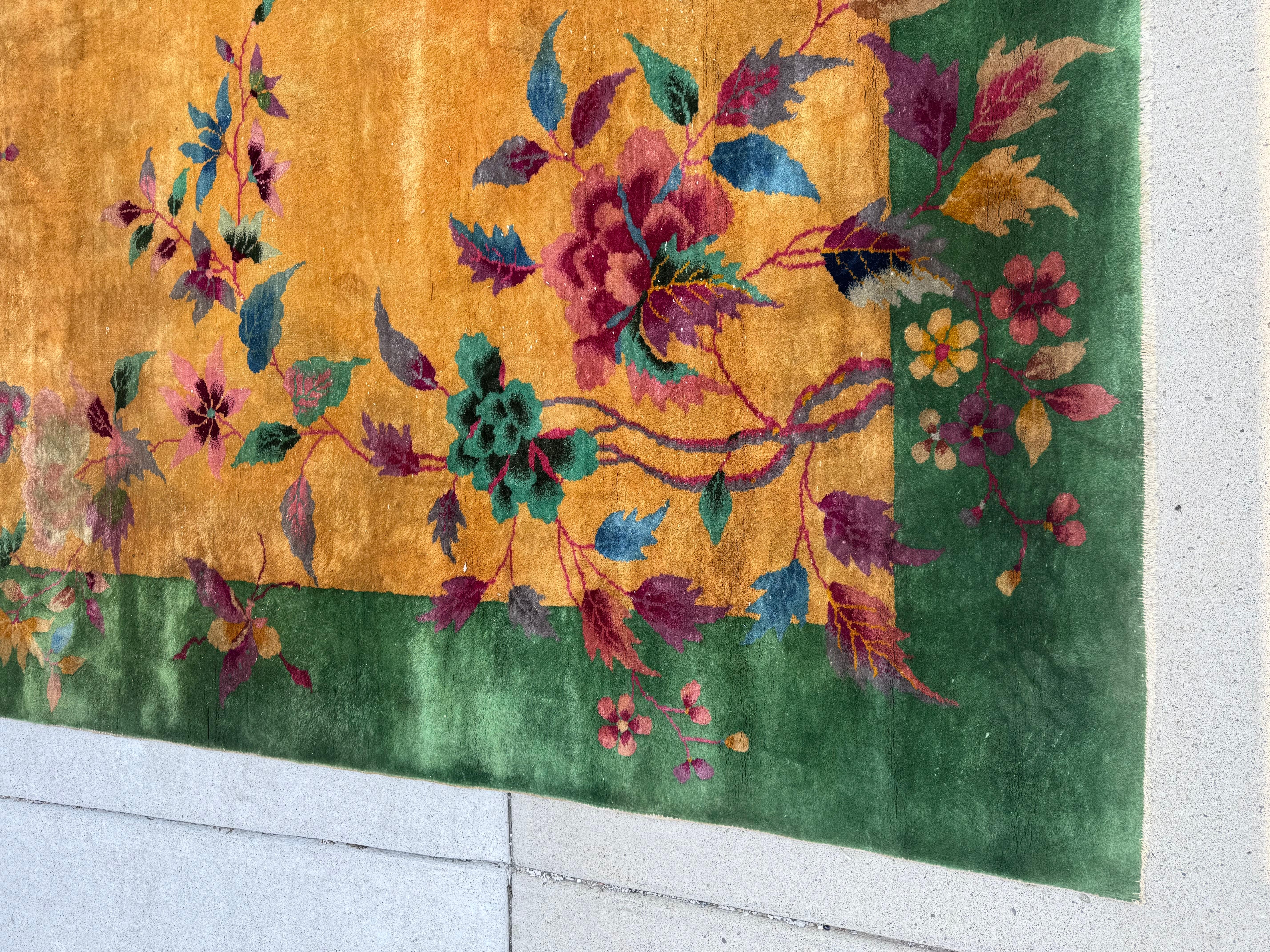 Stunning 1920s / 30s Chinese Art Deco Carpet , Nichols Workshop For Sale 3