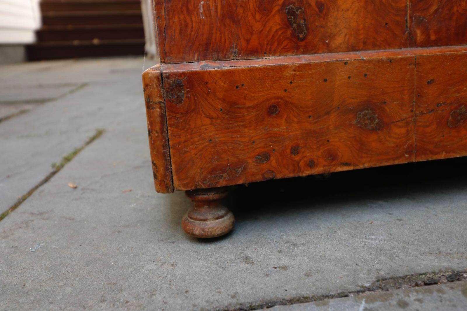 Stunning, 1920s Biedermeier Hardwood Marble Top Cabinet Swan Detail, Germany For Sale 8