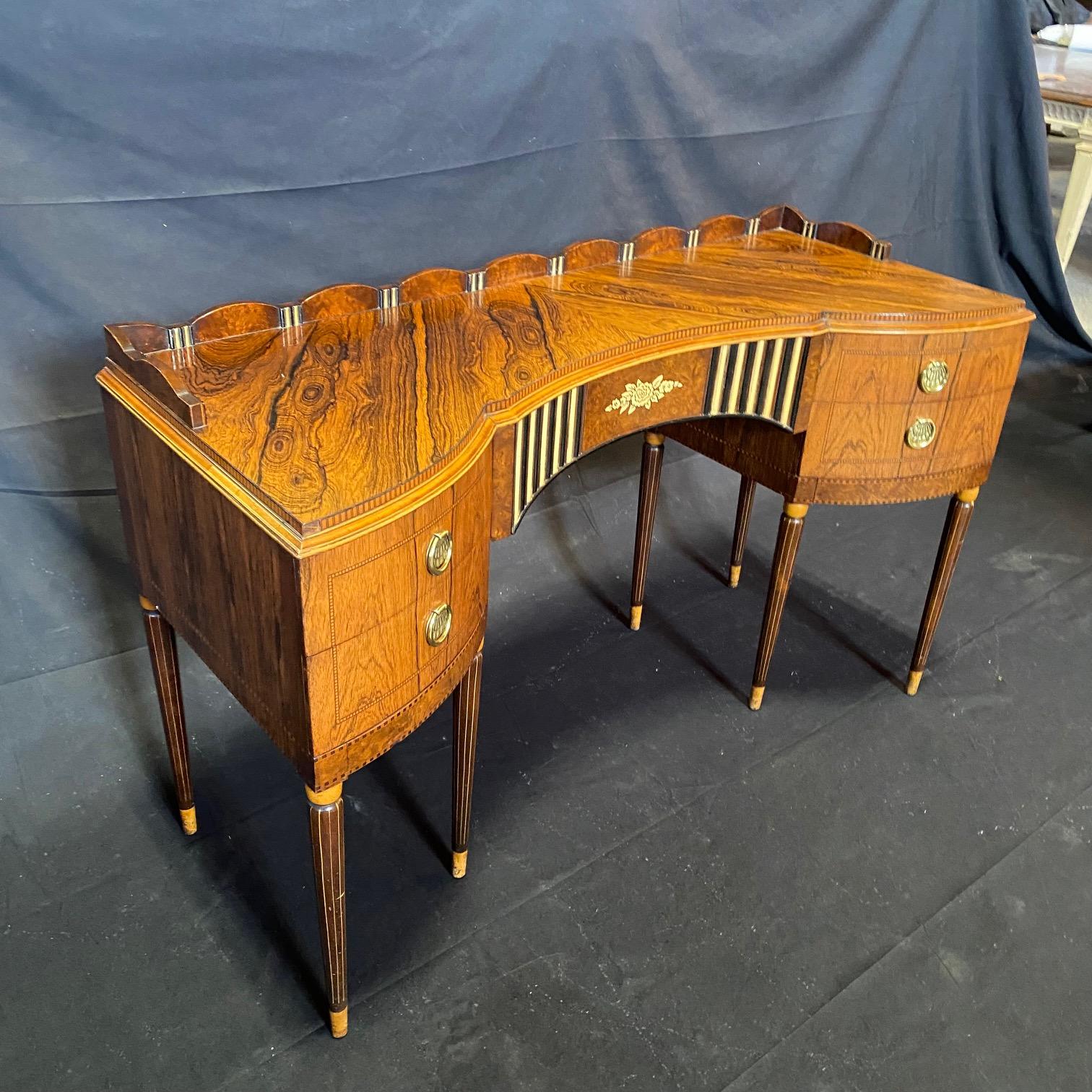 Stunning 1930s Art Deco Robert W. Irwin Rosewood Dressing Table Vanity & Chair 10