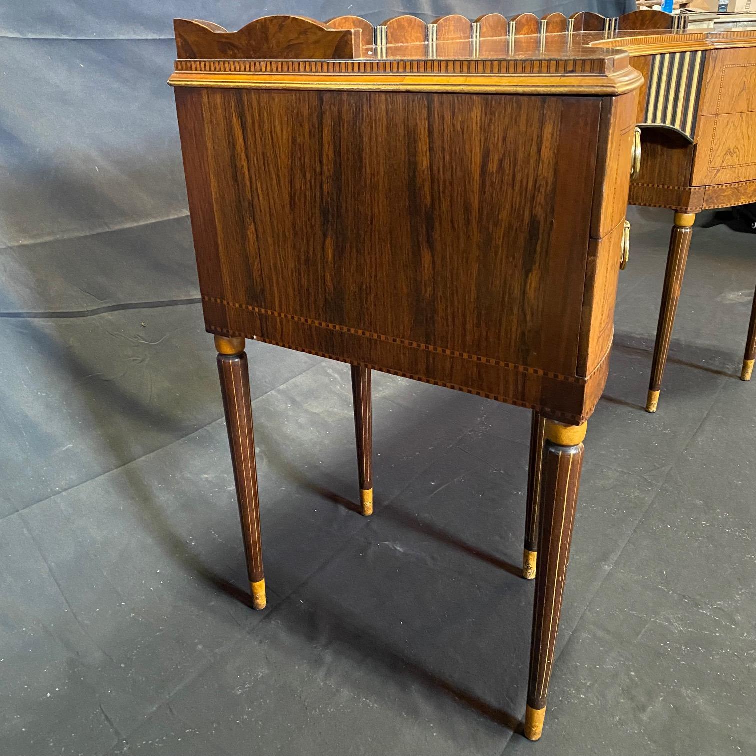 Stunning 1930s Art Deco Robert W. Irwin Rosewood Dressing Table Vanity & Chair 1
