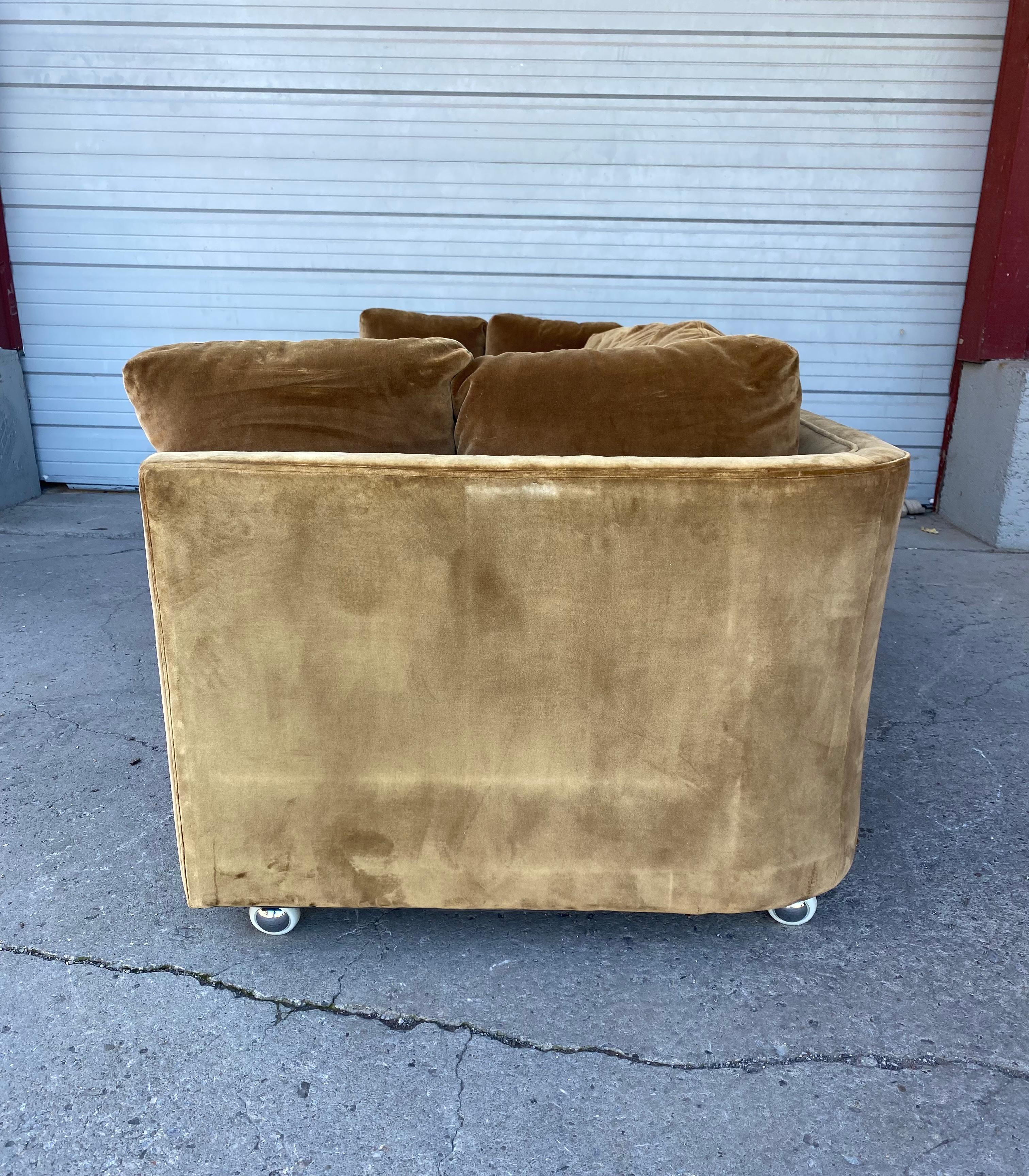 70s velvet sofa