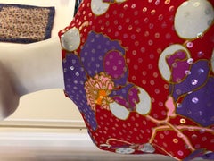 Stunning 1960s Anne Fogarty Sequin Floral Design Long Dress