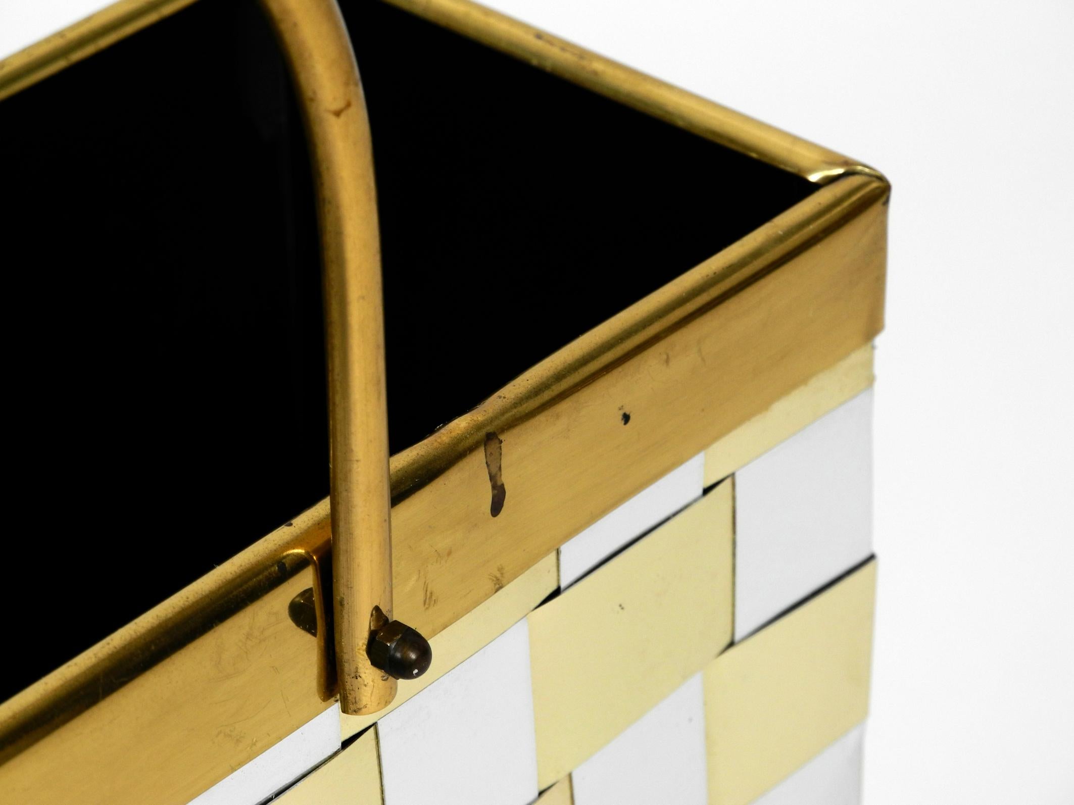 Stunning 1960s Brass Magazine Rack in Hollywood Regency Style 6