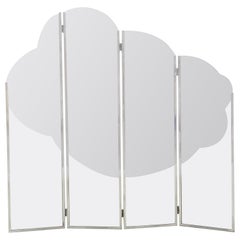 Stunning 1960s Cloud Form Mirrored Screen in the Style of Guy de Rougemont