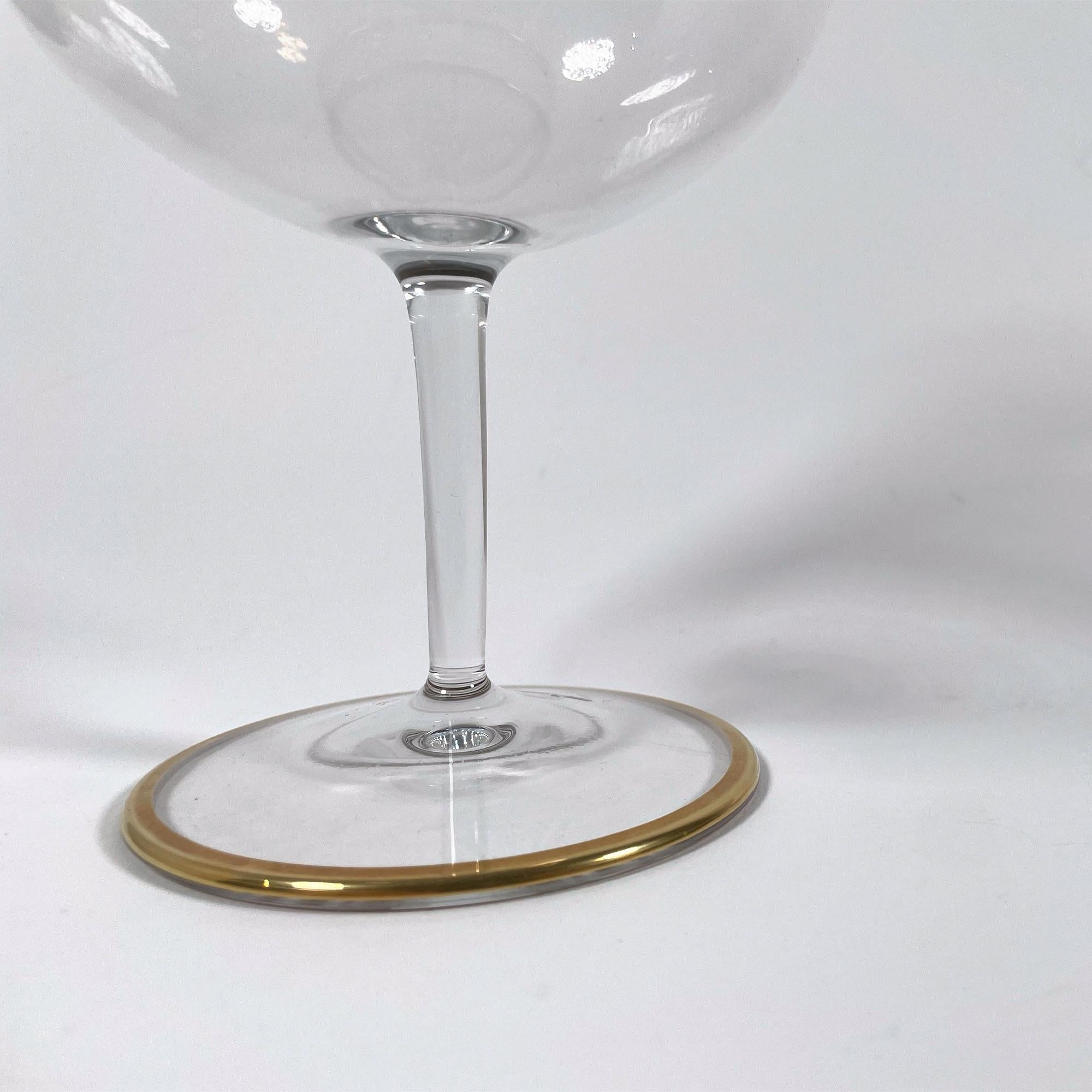XX secolo Stupendo vaso/tazza in vetro dorato ornato degli anni '60 di LB in vendita