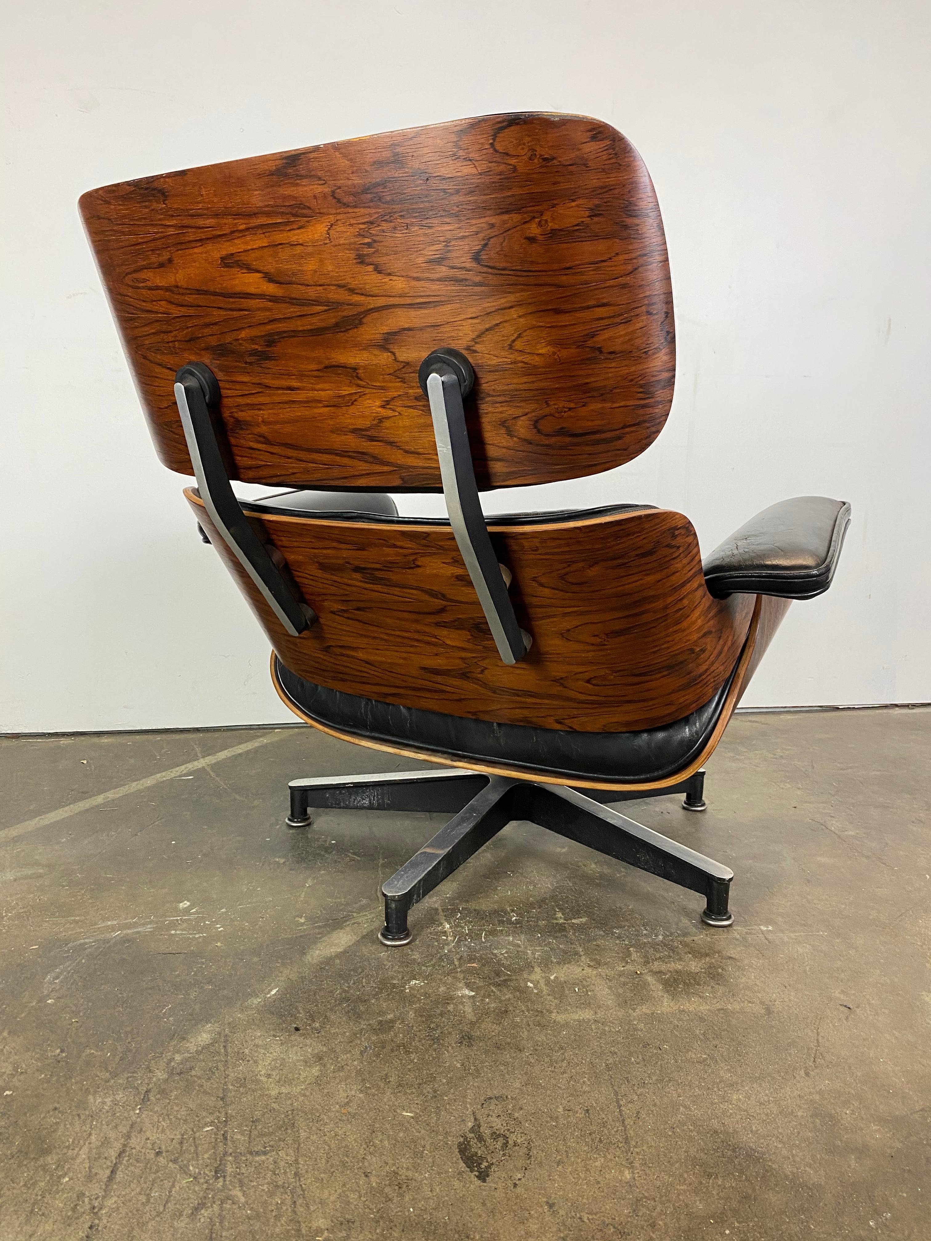 American Stunning 1960s Herman Miller Eames Lounge Chair and Ottoman