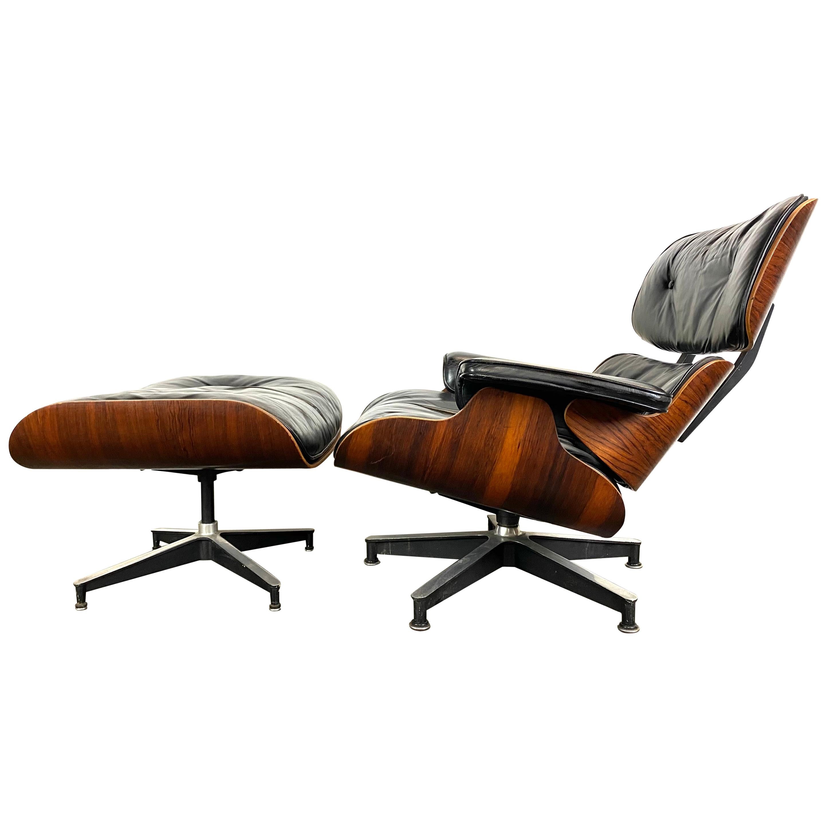 Stunning 1960s Herman Miller Eames Lounge Chair and Ottoman