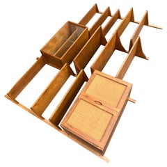 STUNNING 1960s Mid Century Vintage 13 Pieces Modular Wall Unit