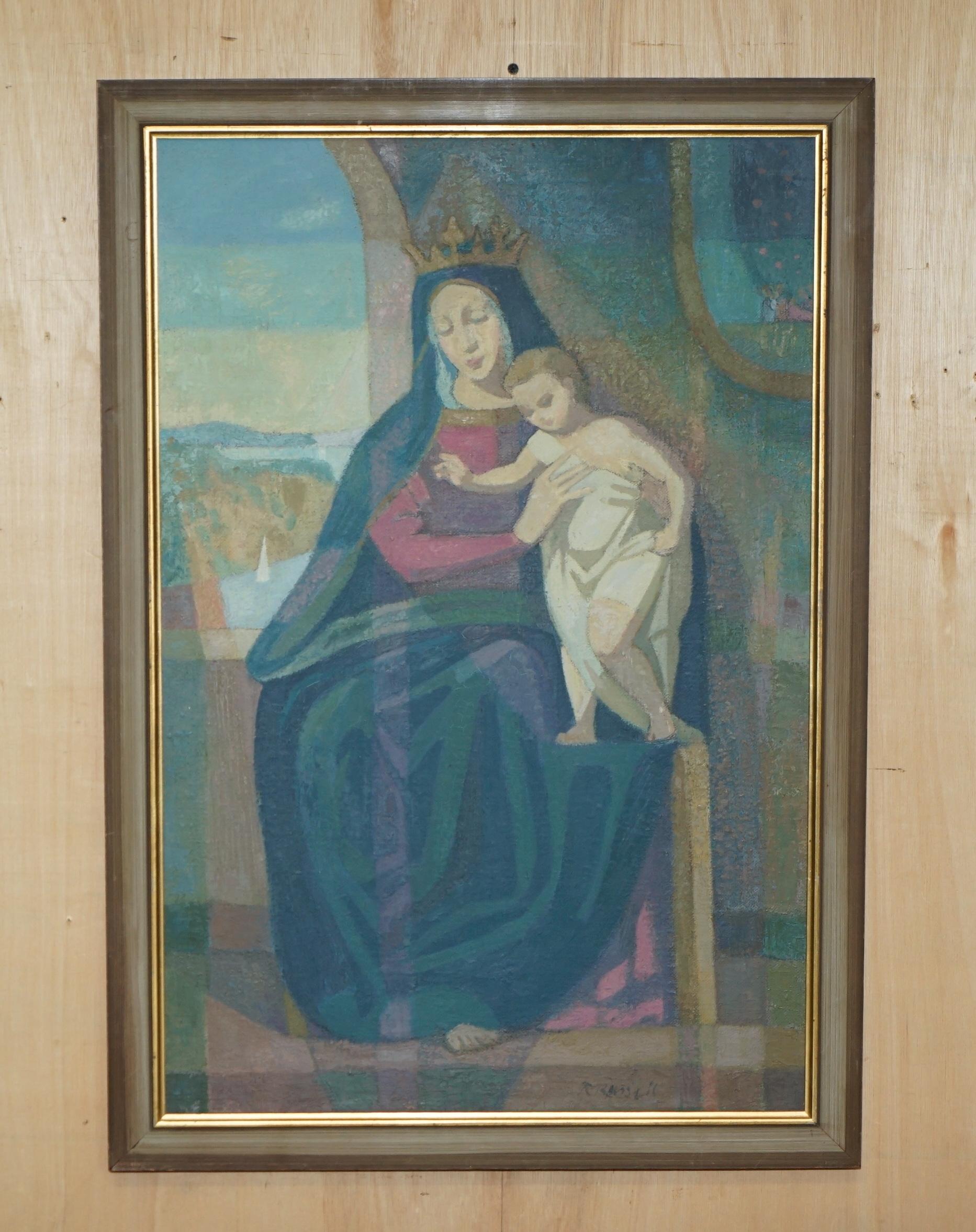 Royal House Antiques

The House Antiques a le plaisir d'offrir à la vente cette belle peinture à l'huile de 1965 de R Russell, Madonna & Child, accompagnée d'une belle lettre écrite à la main et présentée dans un superbe cadre Frost & Reed