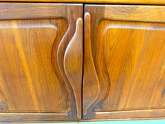 Stunning 1970’s Craft Made Studio Walnut Floating Stereo Cabinet