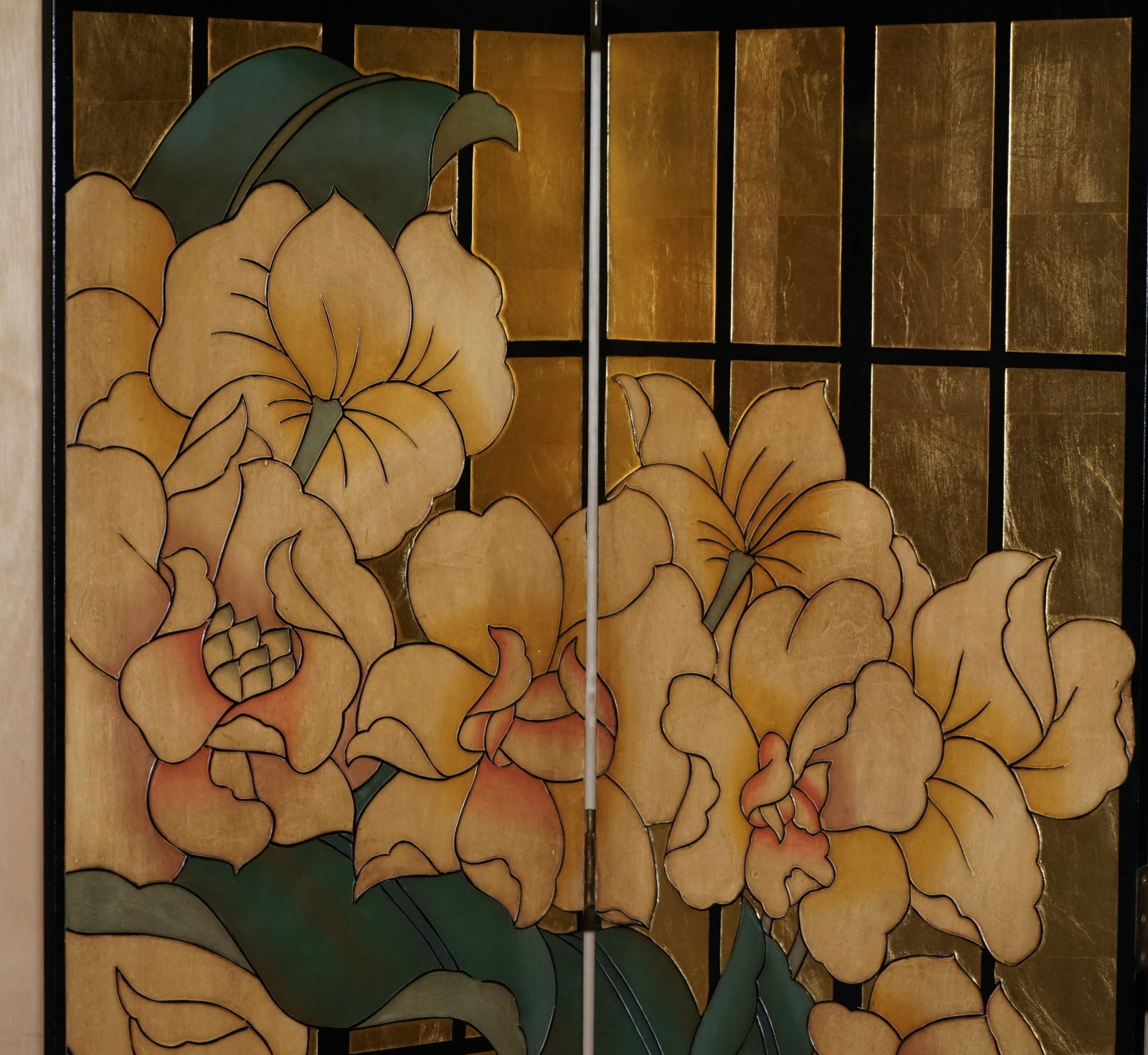 Late 20th Century Stunning 1970s Fournier Paris Giltwood Room Divider from Liberty's London For Sale