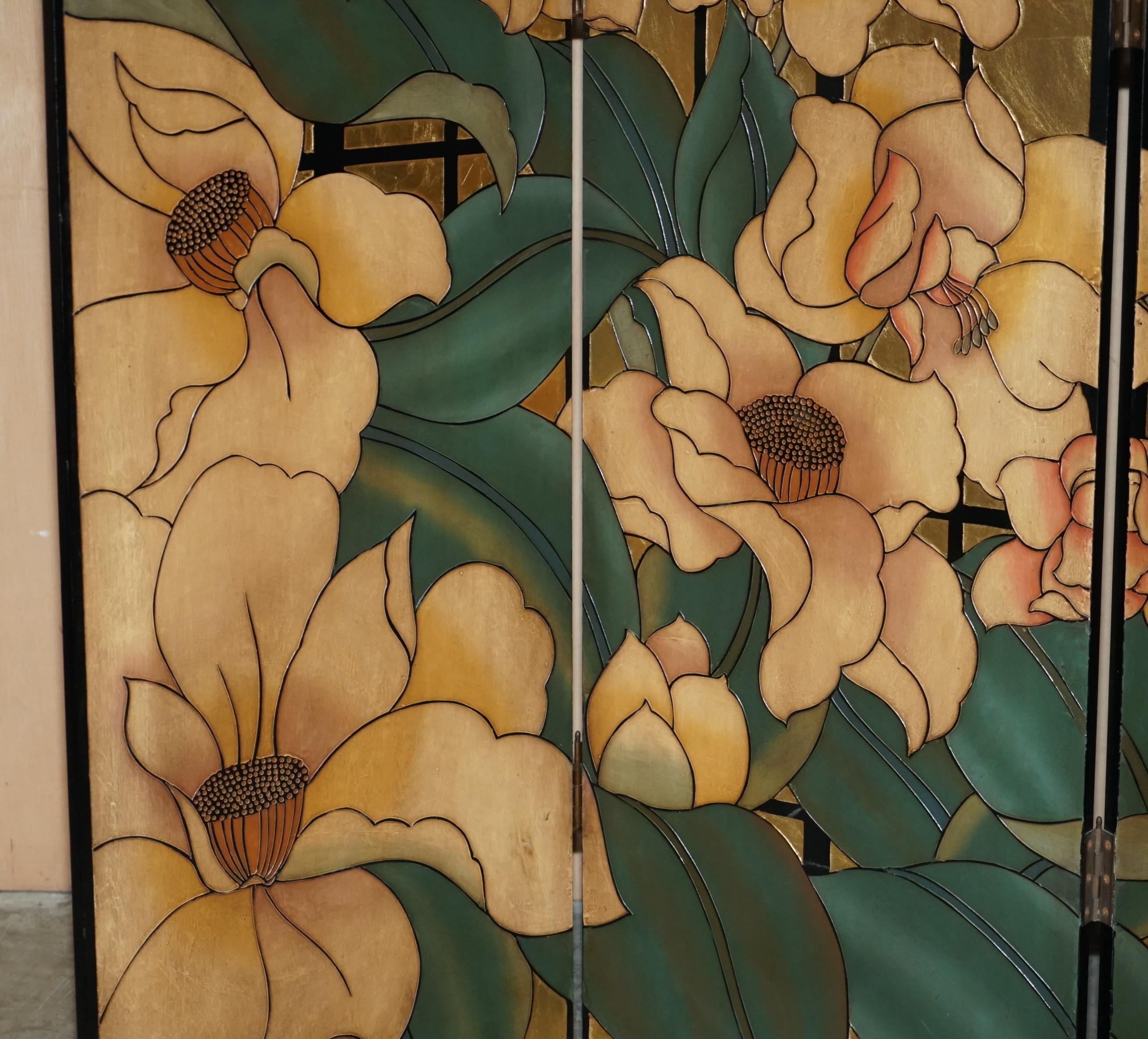 Stunning 1970s Fournier Paris Giltwood Room Divider from Liberty's London For Sale 1