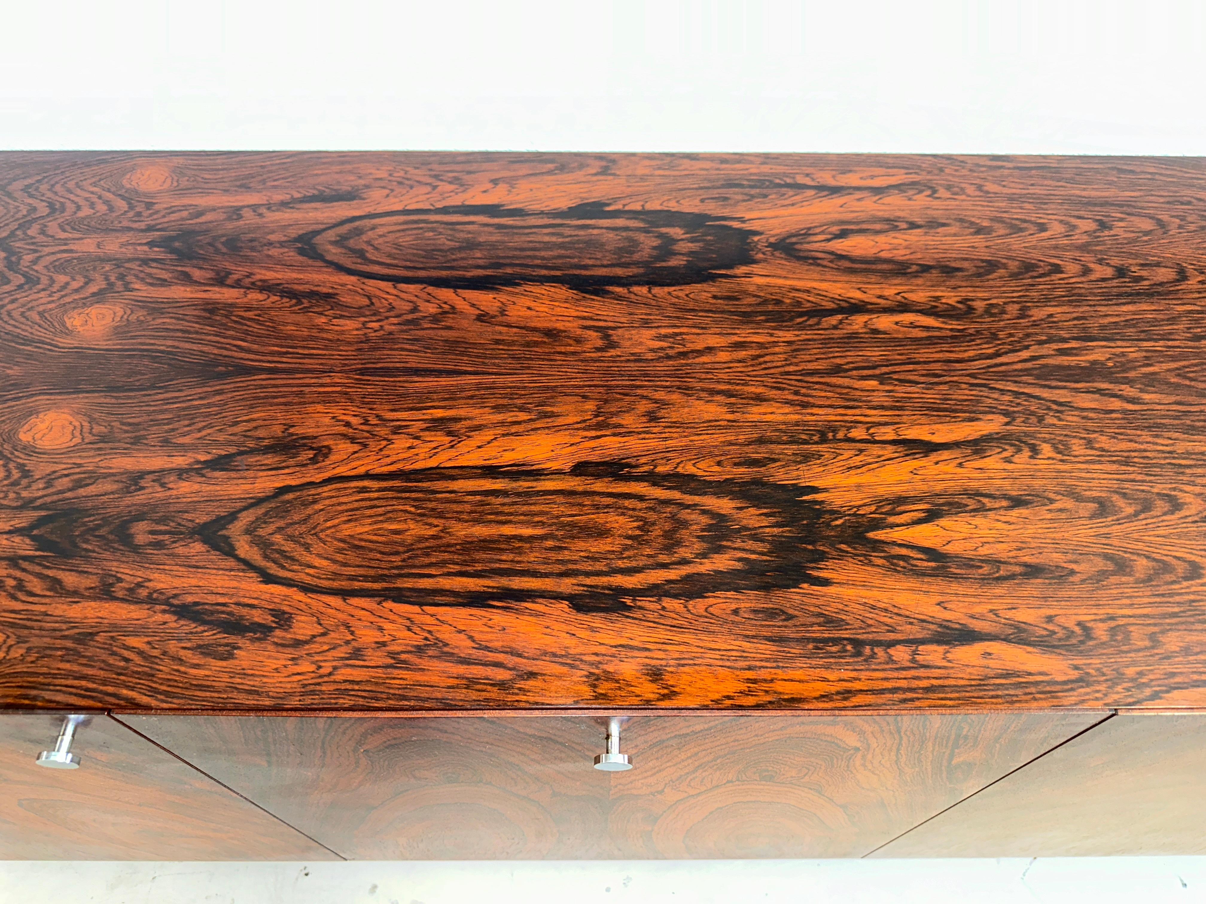 Stunning 1970’s Poul Norreklit for Georg Petersens Rosewood Credenza In Good Condition In Palm Springs, CA