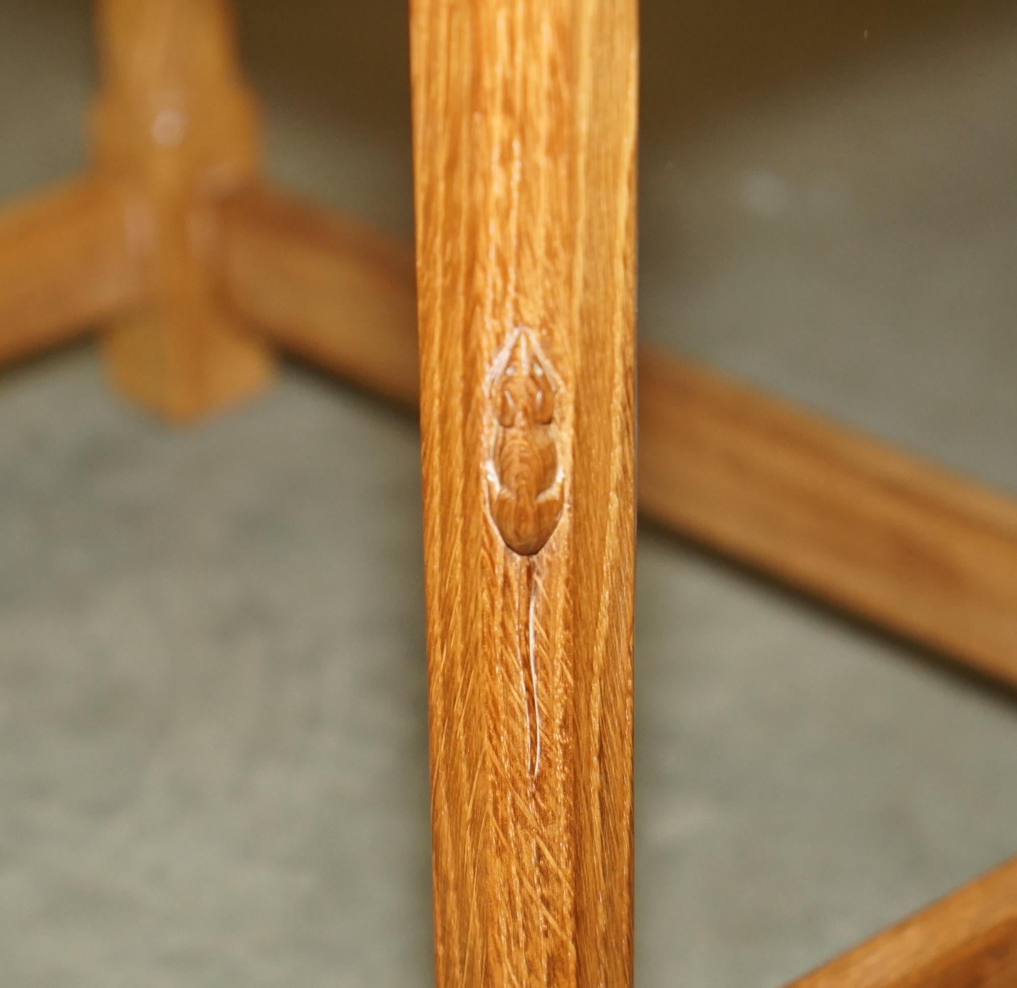 STUNNING 1970's ROBERT MOUSEMAN THOMPSON NEST OF SMALL BURR OAK SIDE END TABLES For Sale 7