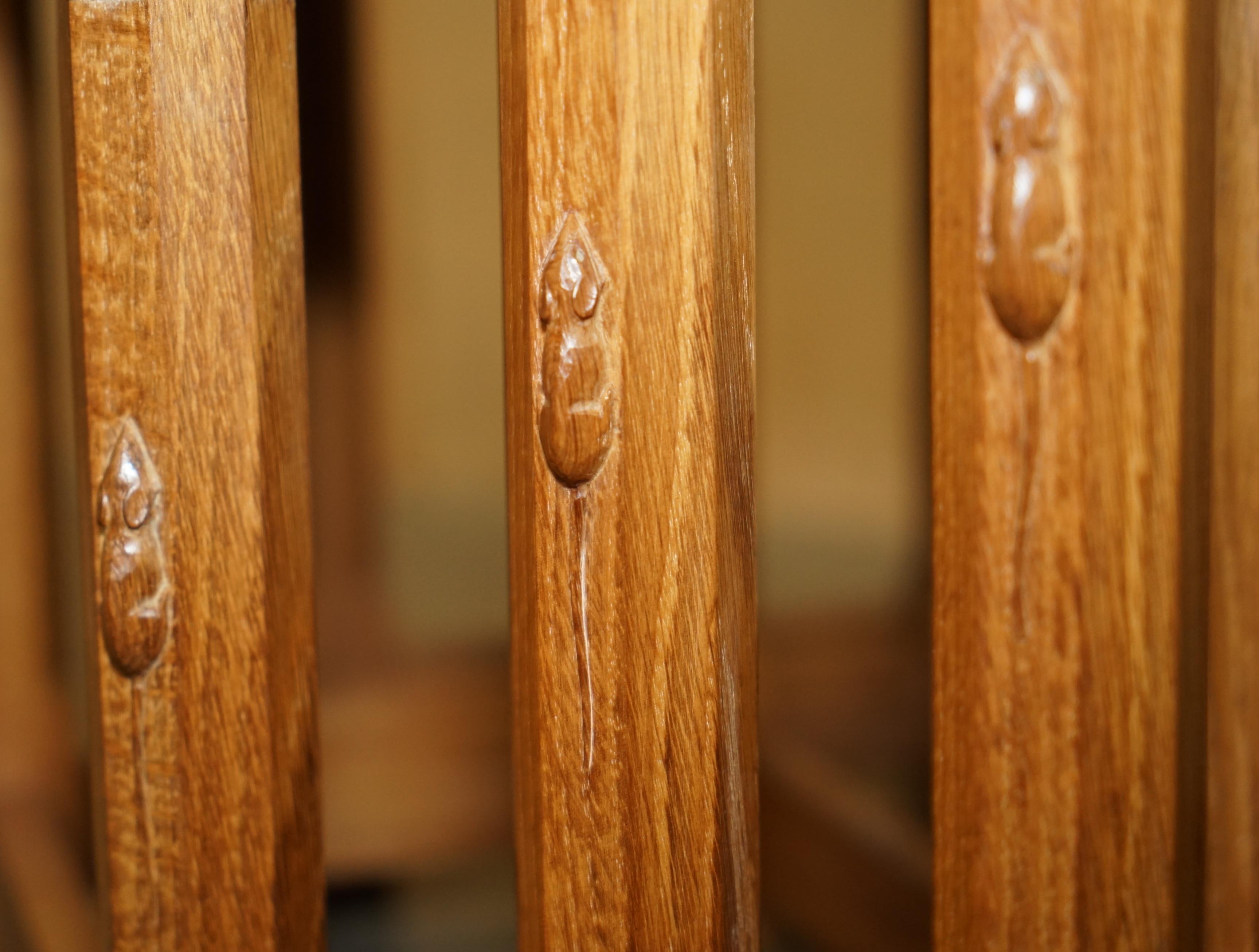 English STUNNING 1970's ROBERT MOUSEMAN THOMPSON NEST OF SMALL BURR OAK SIDE END TABLES For Sale