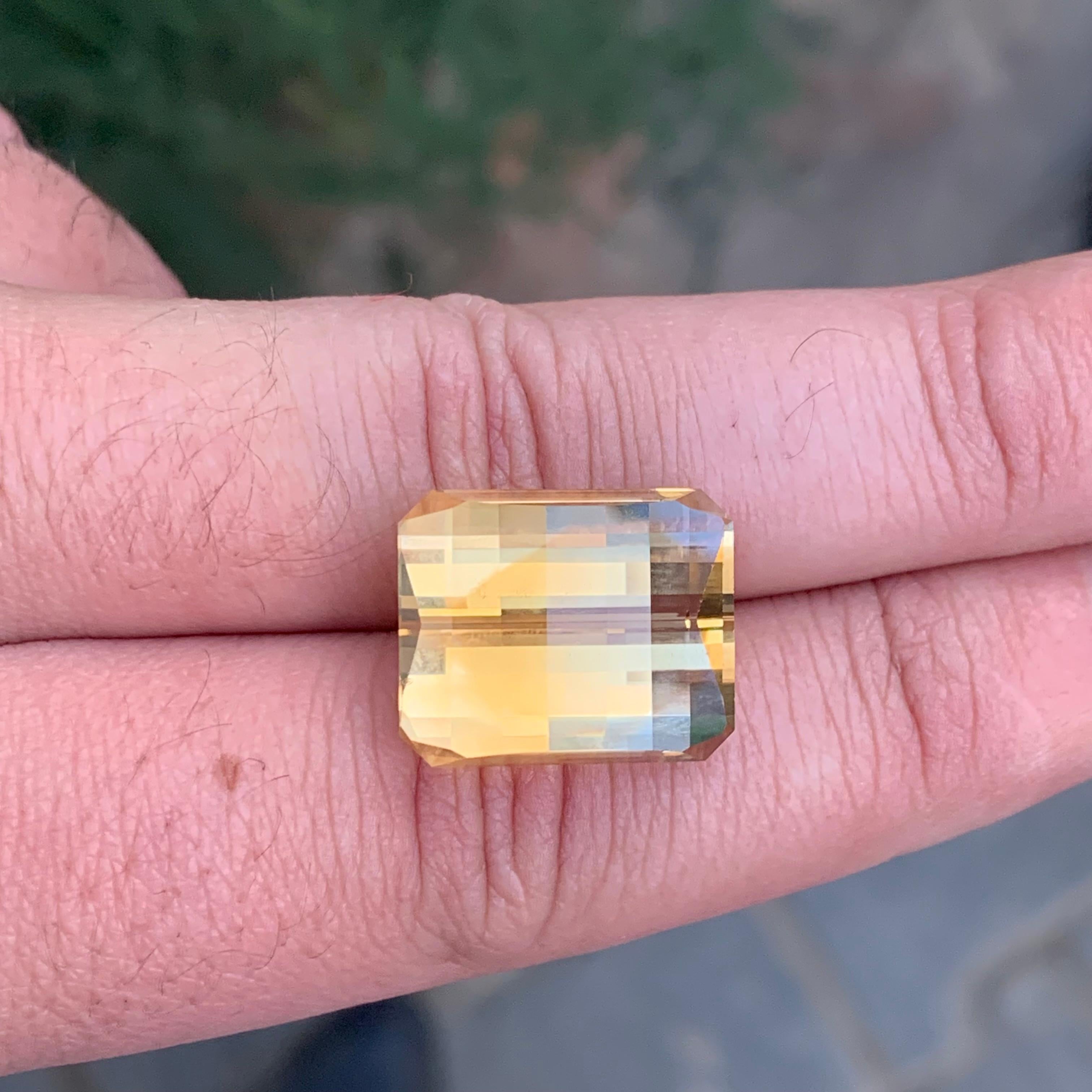 Splendida pietra citrina sciolta con taglio Pixel da 19,75 carati in vendita 4