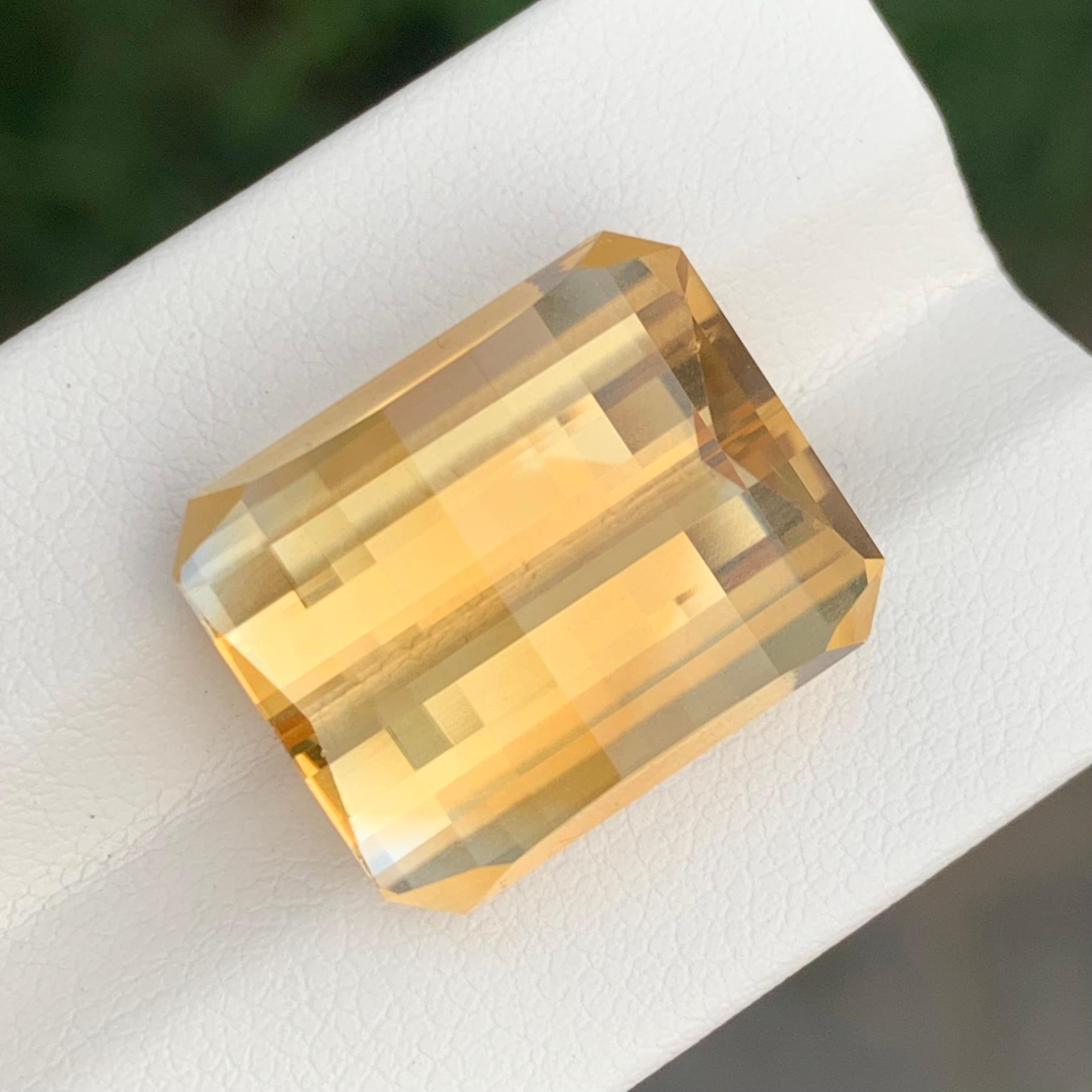 Splendida pietra citrina sciolta con taglio Pixel da 19,75 carati in vendita 5