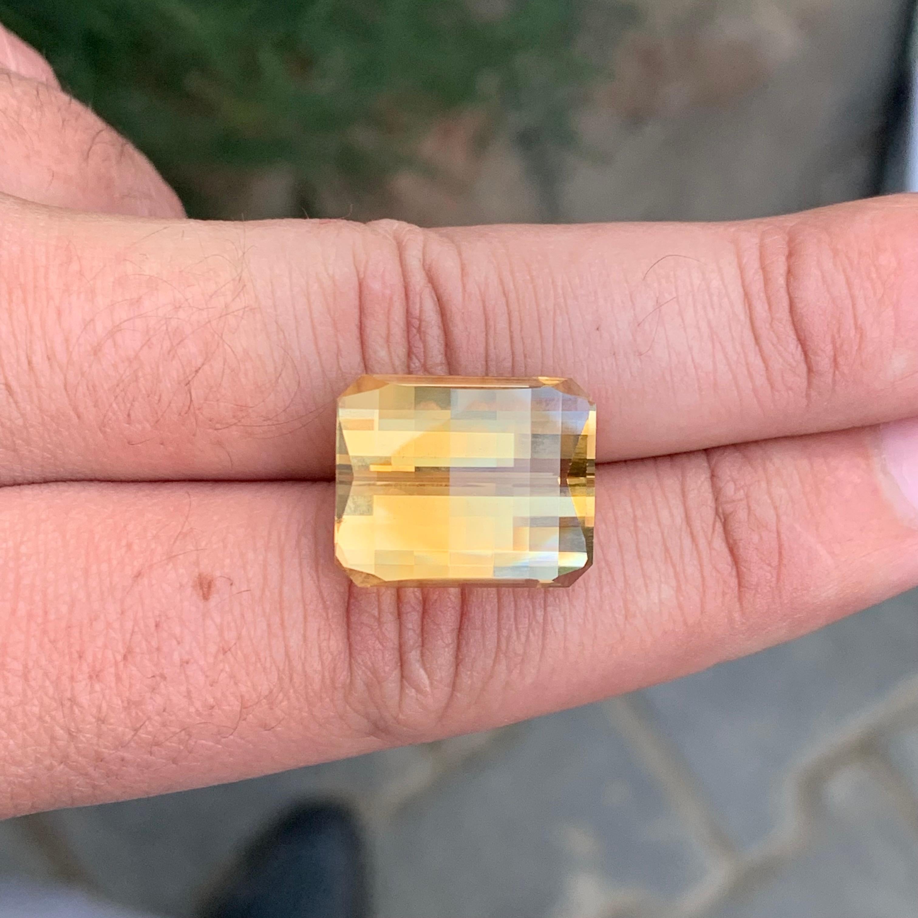 Splendida pietra citrina sciolta con taglio Pixel da 19,75 carati in vendita 6