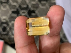 Stunning 19.75 Carats Pixel Cut Loose Citrine Gemstone