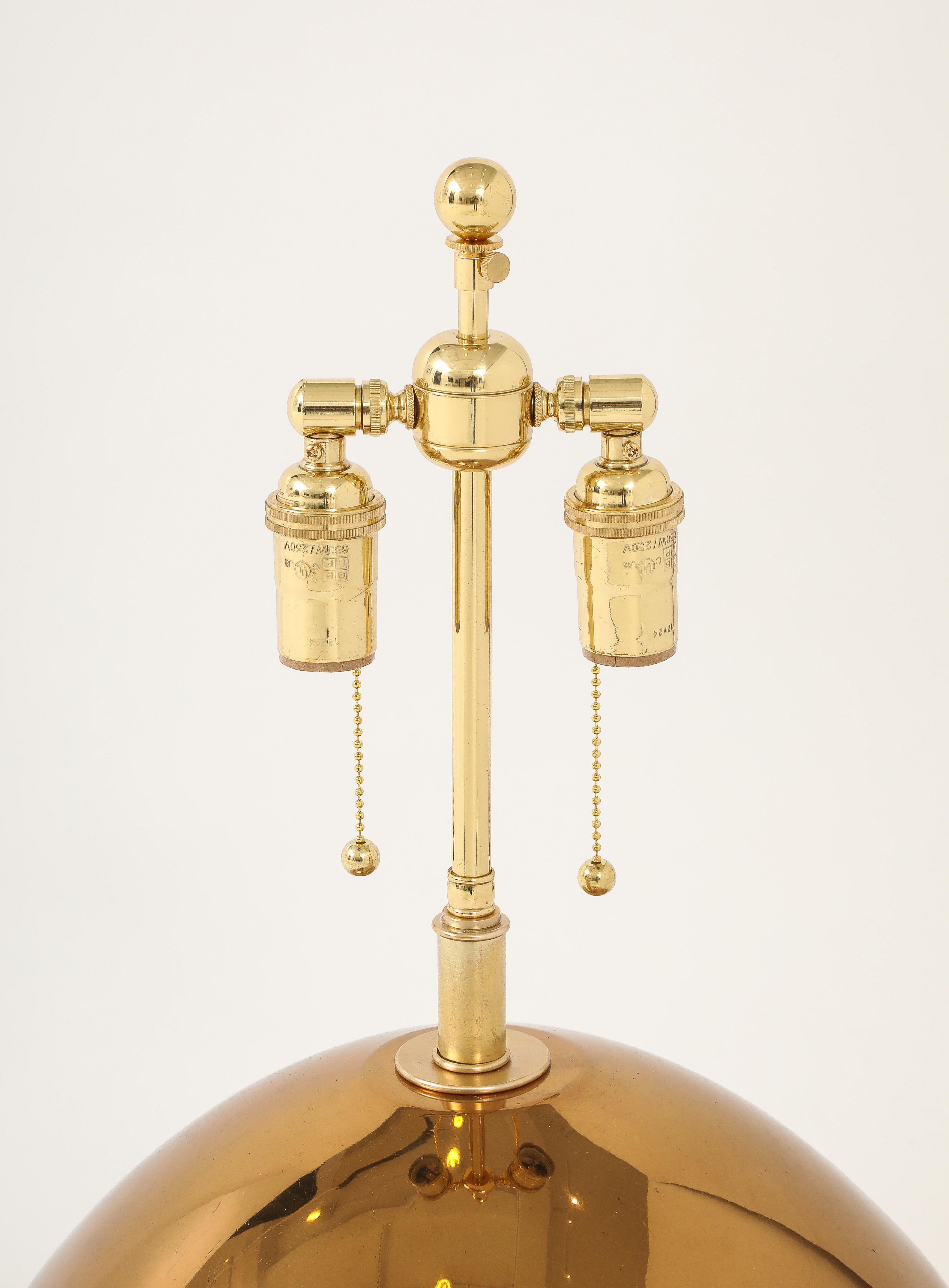 Late 20th Century Stunning 1980's  Large Brass and Bronze Sculptural lamp signed By ESA Fedrigolli For Sale