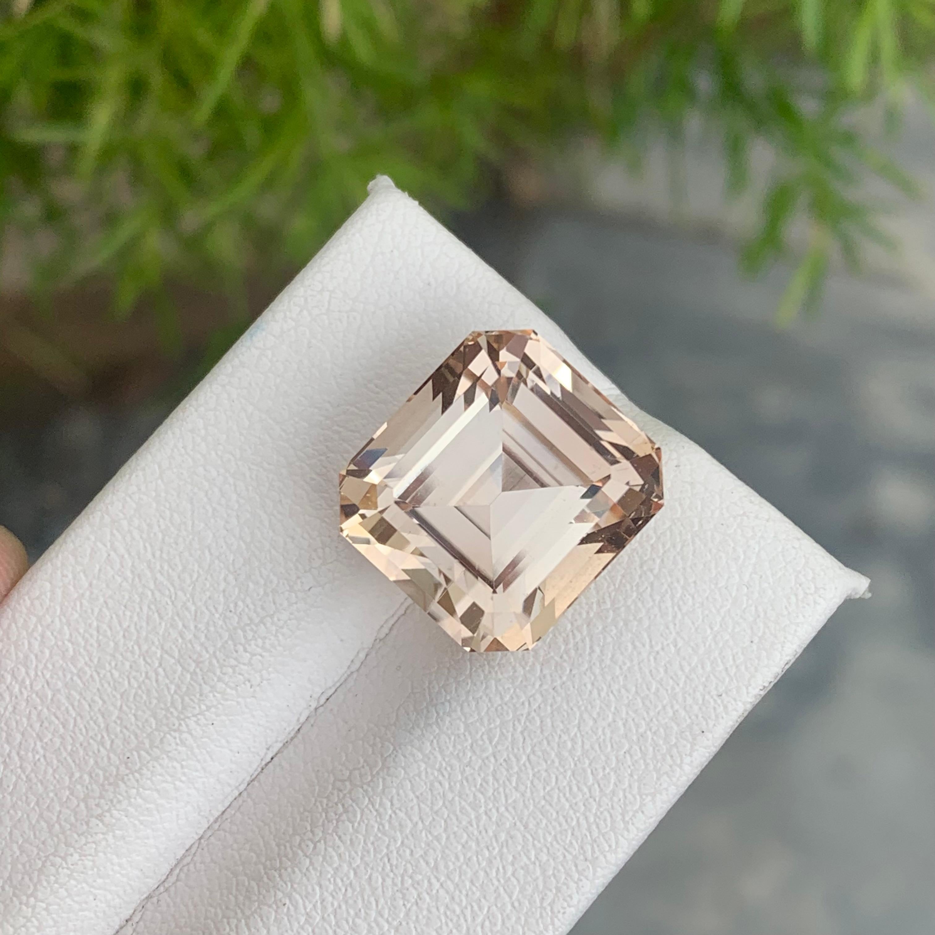 Stunning 19.95 Carat Asscher Cut Natural Loose Golden Topaz from Pakistan For Sale 5